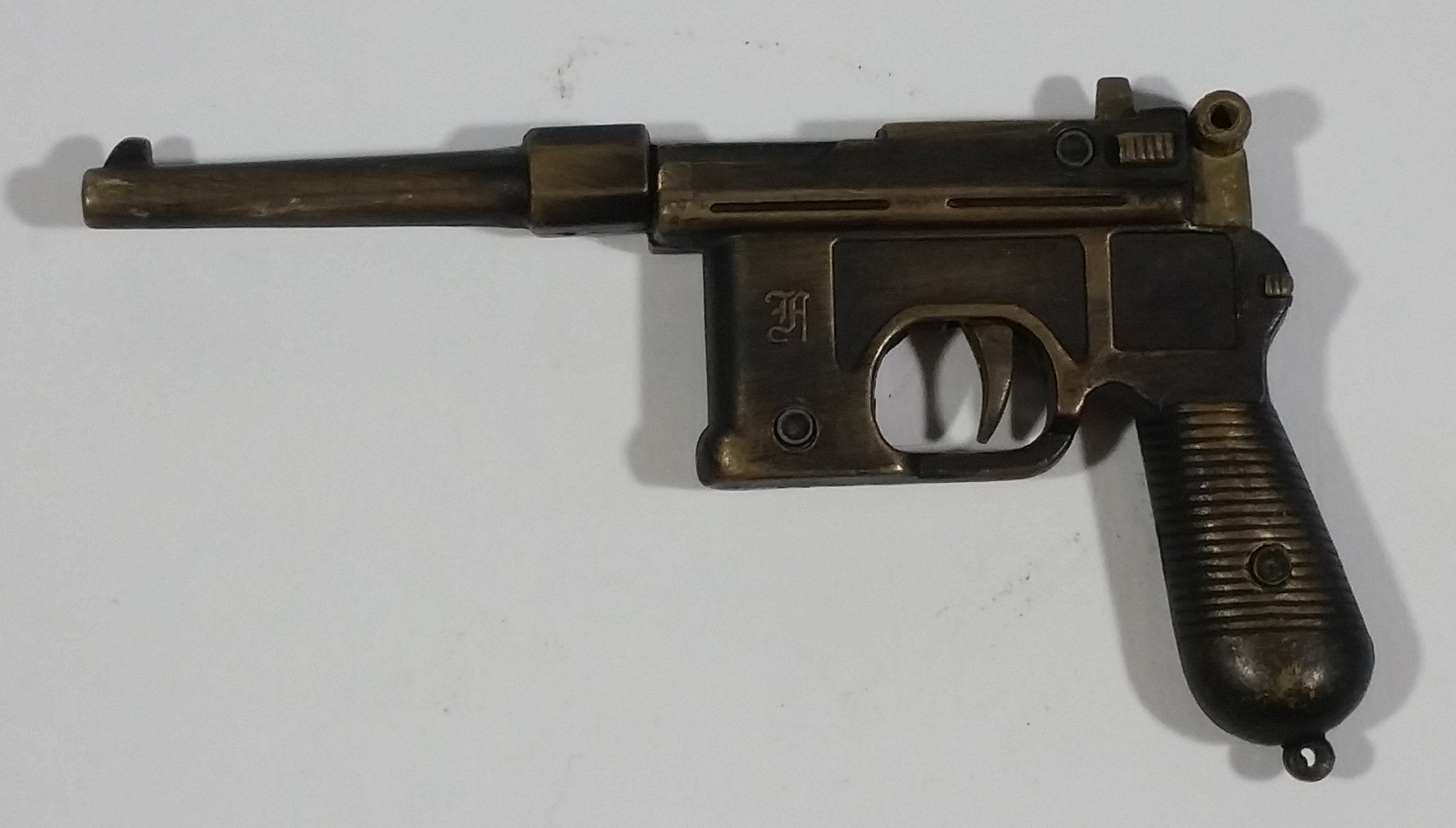Very Rare Vintage German Mauser Army Military Toy Metal Cap Gun Collectible - Working