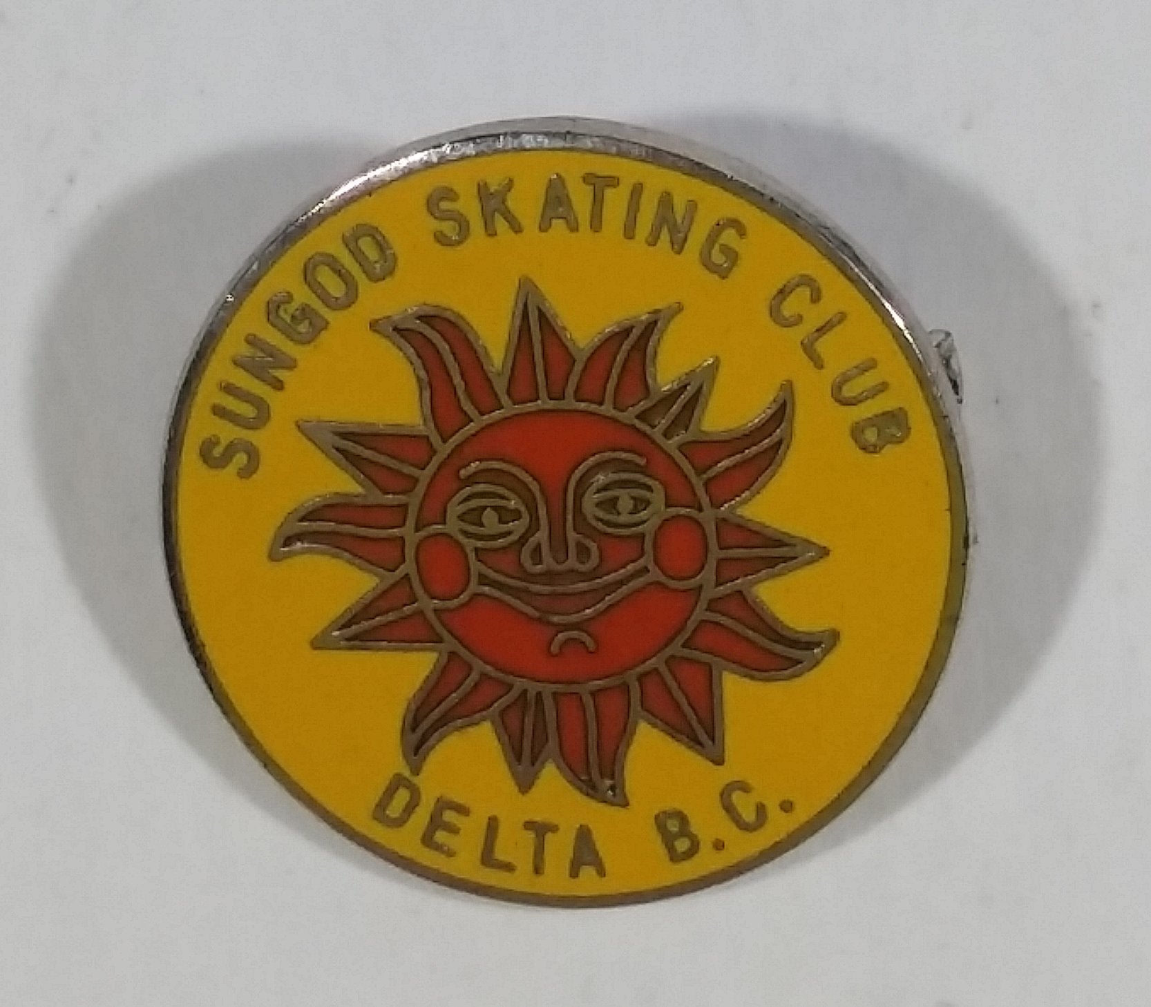 Sun God Skating Club Delta, B.C. Enamel Pin - Ice Skating, Speed Skating, Figure Skating Sports Collectible