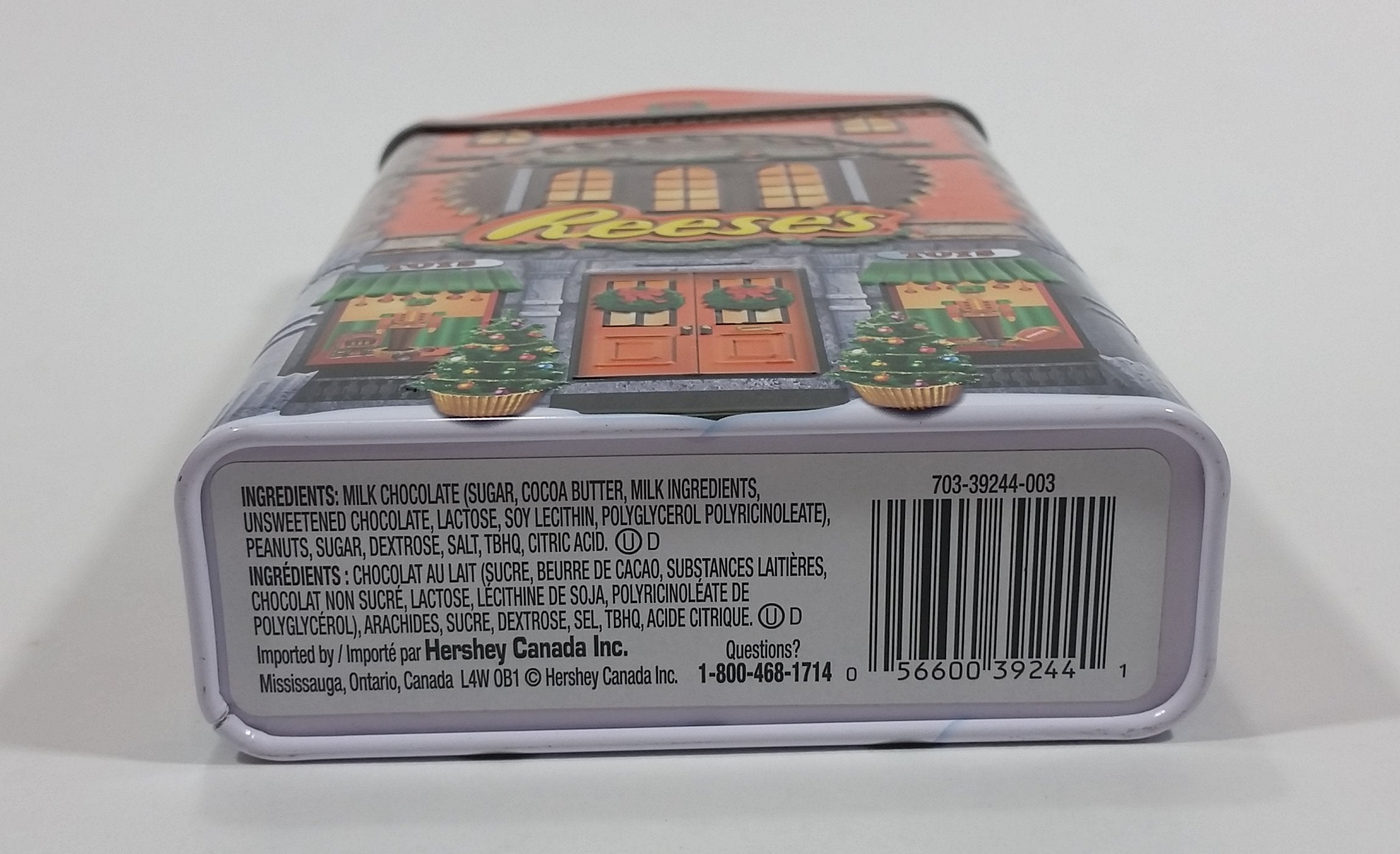 Collectible Reese's Peanut Butter Cups Reese's Pieces Orange Christmas Holiday Toy Store Themed Orange Chocolate Tin 12