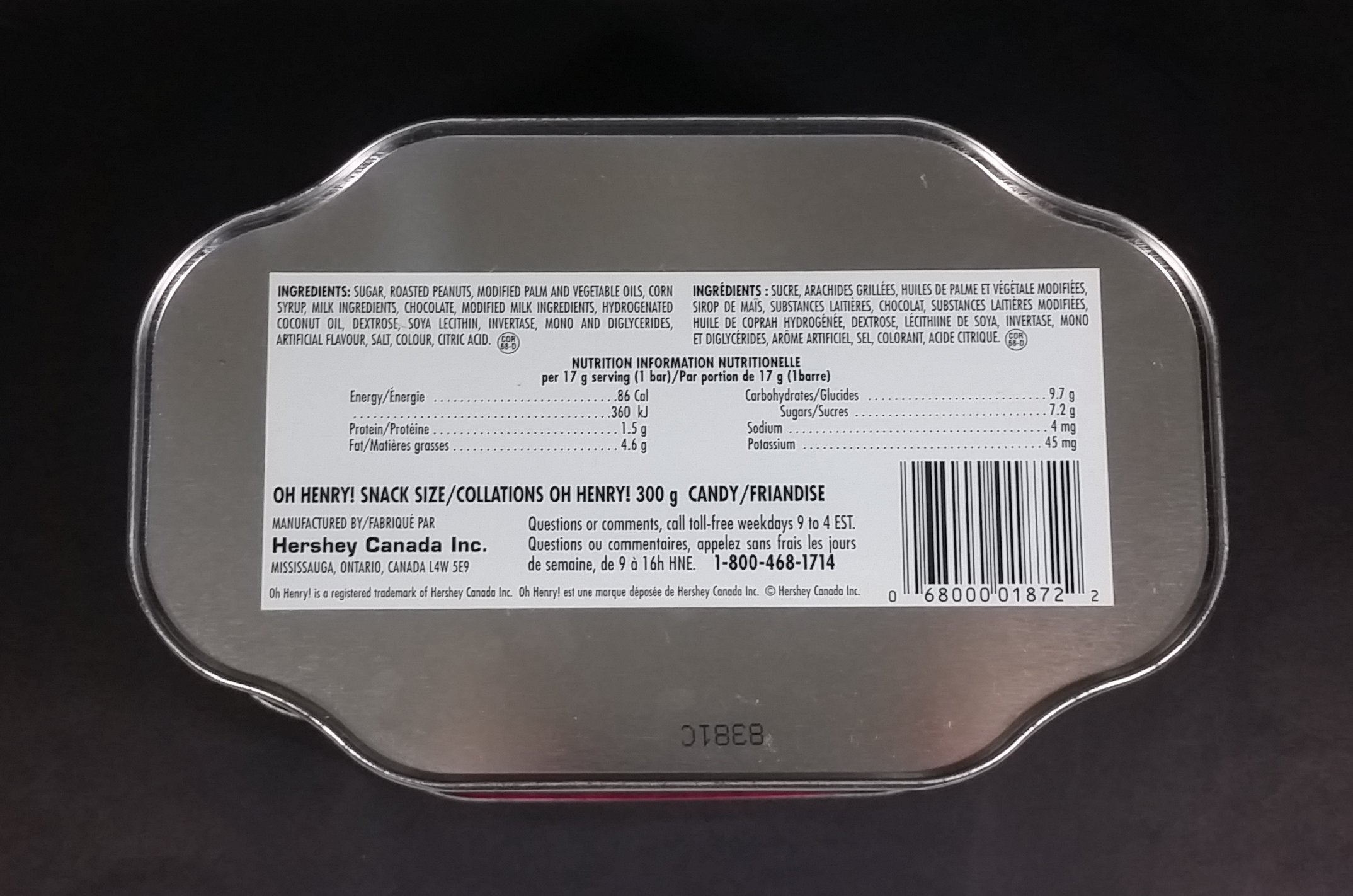 Oh Henry! OH OH OH Santa Claus Christmas Holiday Red Tin Container Collectible 12