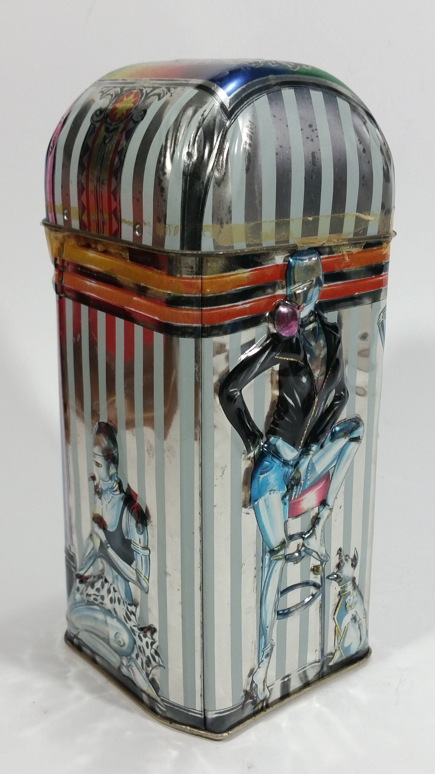 Collectible Churchill's of England Jukebox 2000 Money Bank Rock & Roll Tin Container 7