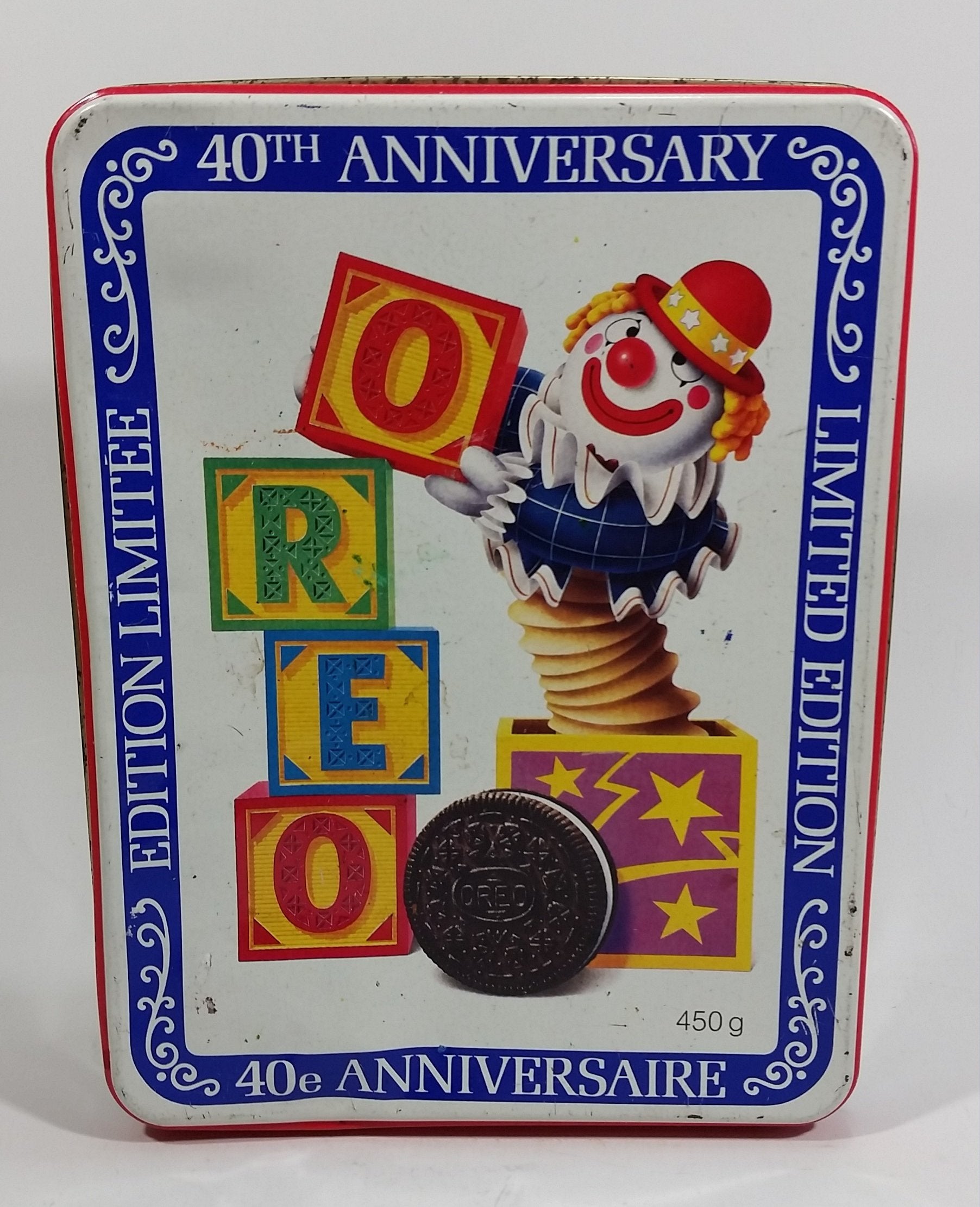 1989 Mr. Christie Oreo Cookies 40th Anniversary Limited Edition Jack In The Box Metal Tin Snacks Collectible 12