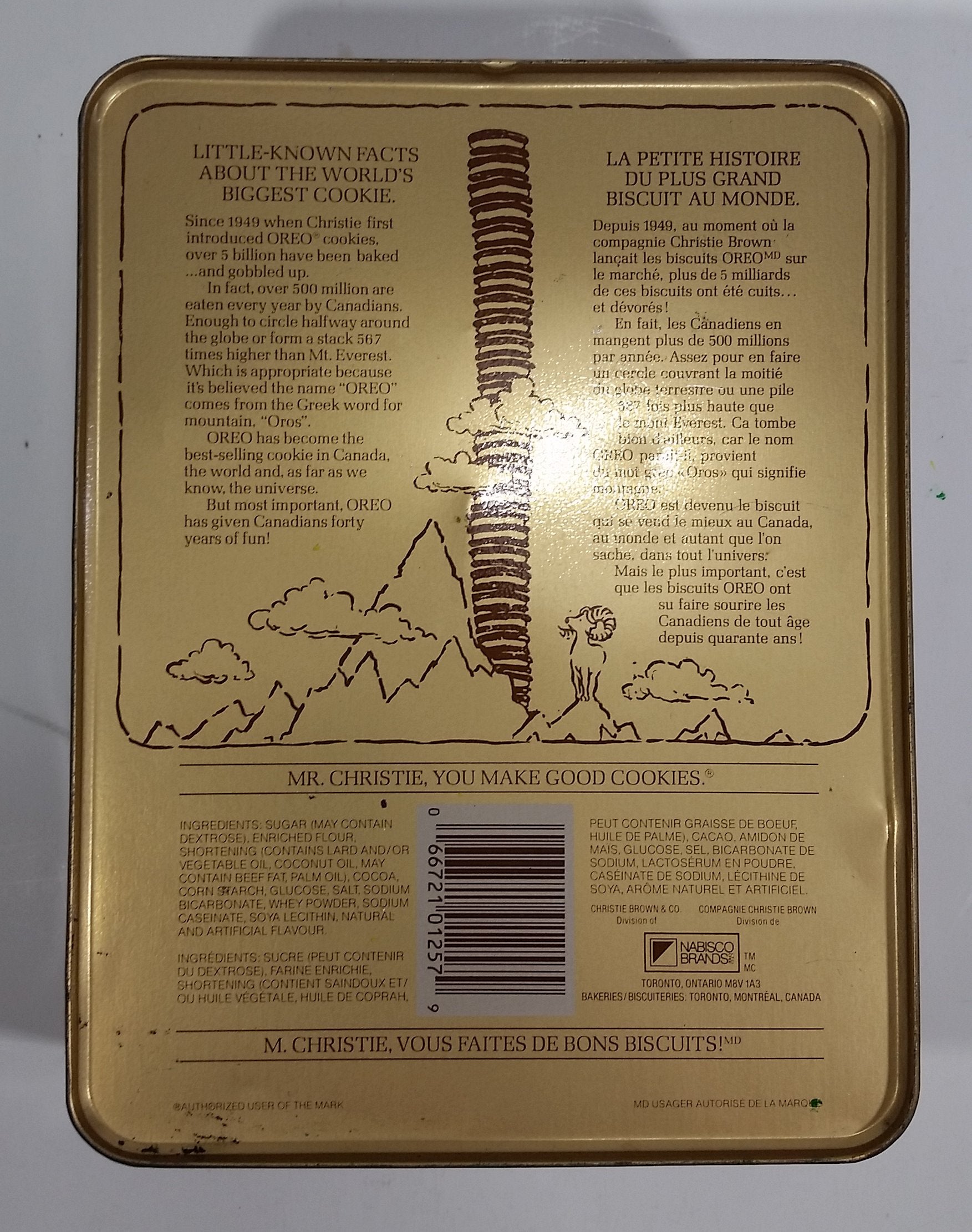 1989 Mr. Christie Oreo Cookies 40th Anniversary Limited Edition Jack In The Box Metal Tin Snacks Collectible 11