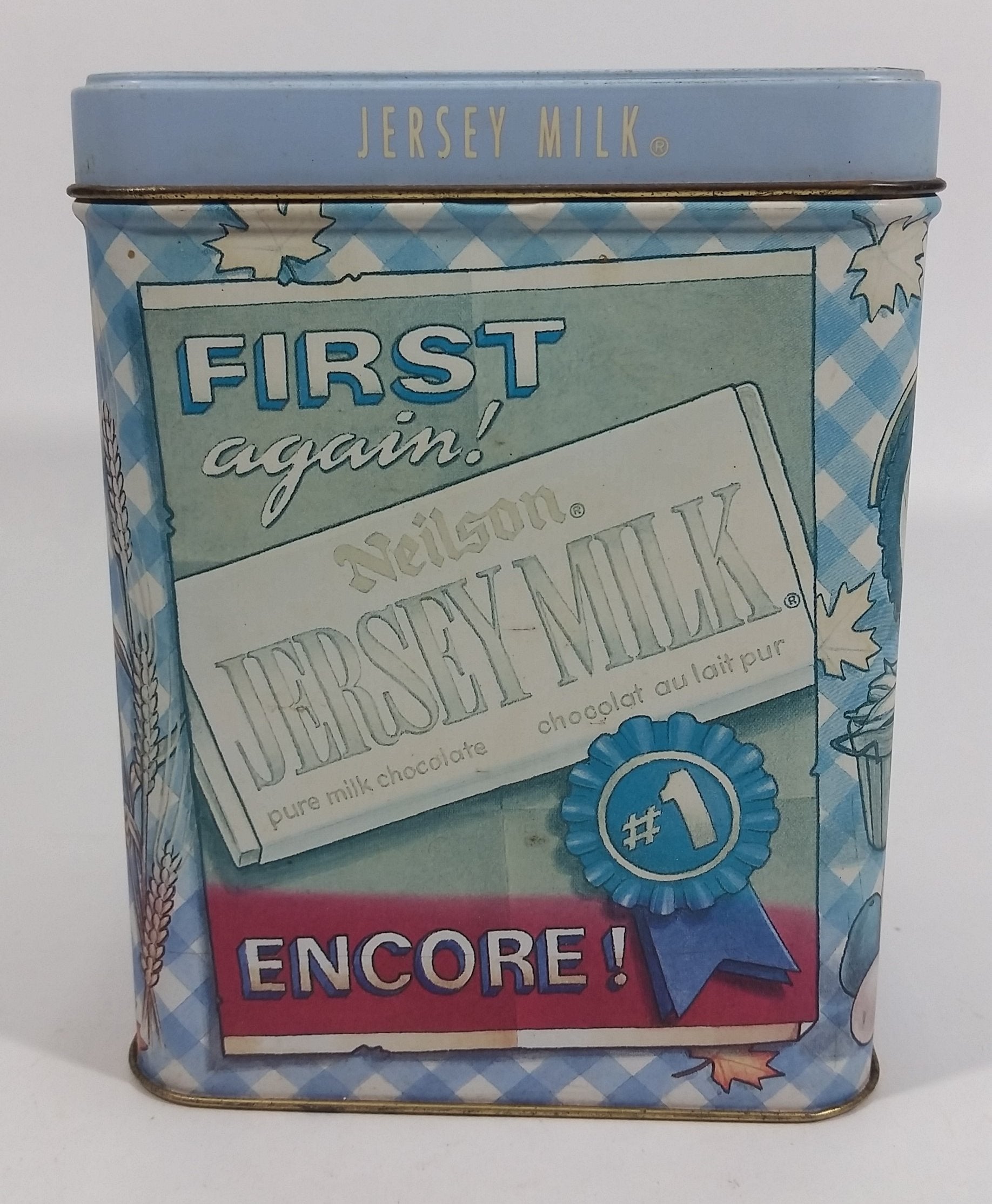 Neilson Jersey Milk Chocolate Bar Fall Fair First Again! Best In Show Hinged Tin Metal Container 2