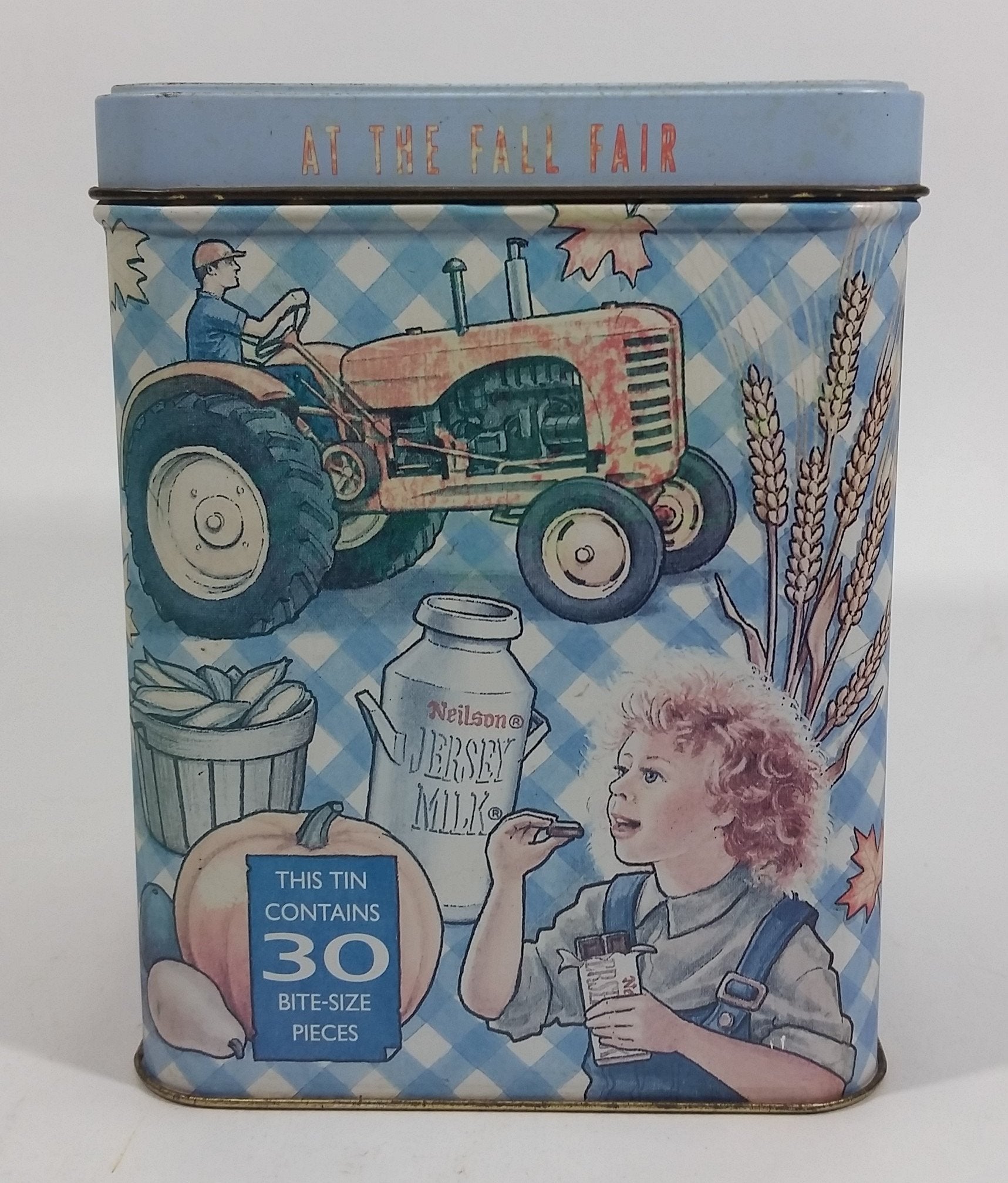 Neilson Jersey Milk Chocolate Bar Fall Fair First Again! Best In Show Hinged Tin Metal Container 4