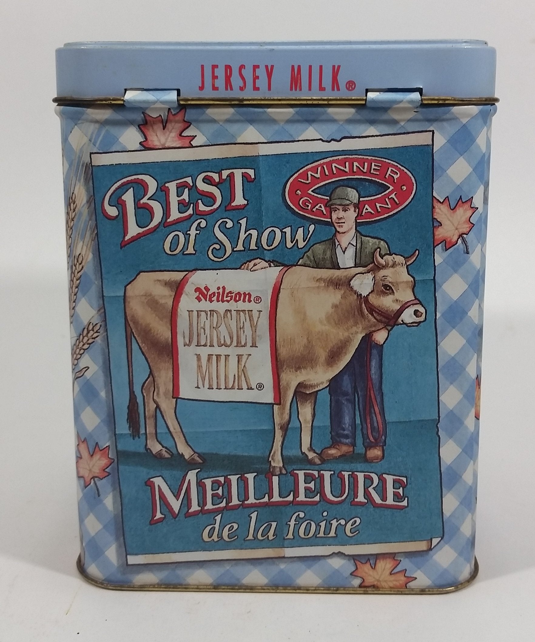 Neilson Jersey Milk Chocolate Bar Fall Fair First Again! Best In Show Hinged Tin Metal Container 6
