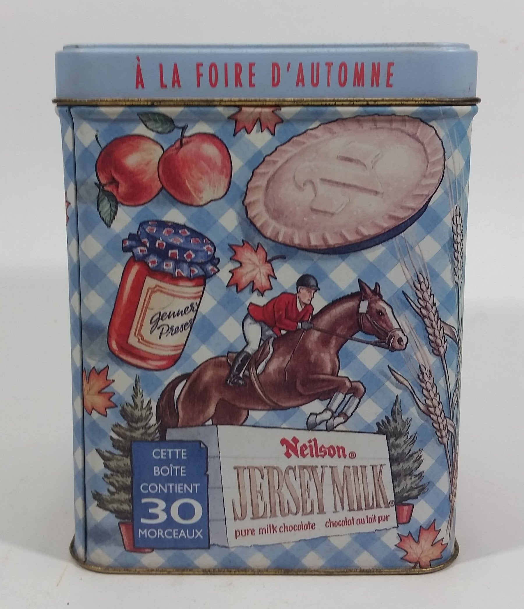 Neilson Jersey Milk Chocolate Bar Fall Fair First Again! Best In Show Hinged Tin Metal Container 8