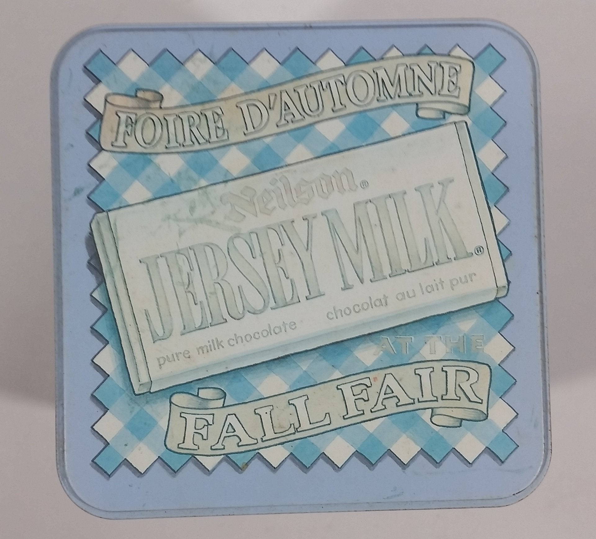Neilson Jersey Milk Chocolate Bar Fall Fair First Again! Best In Show Hinged Tin Metal Container 10