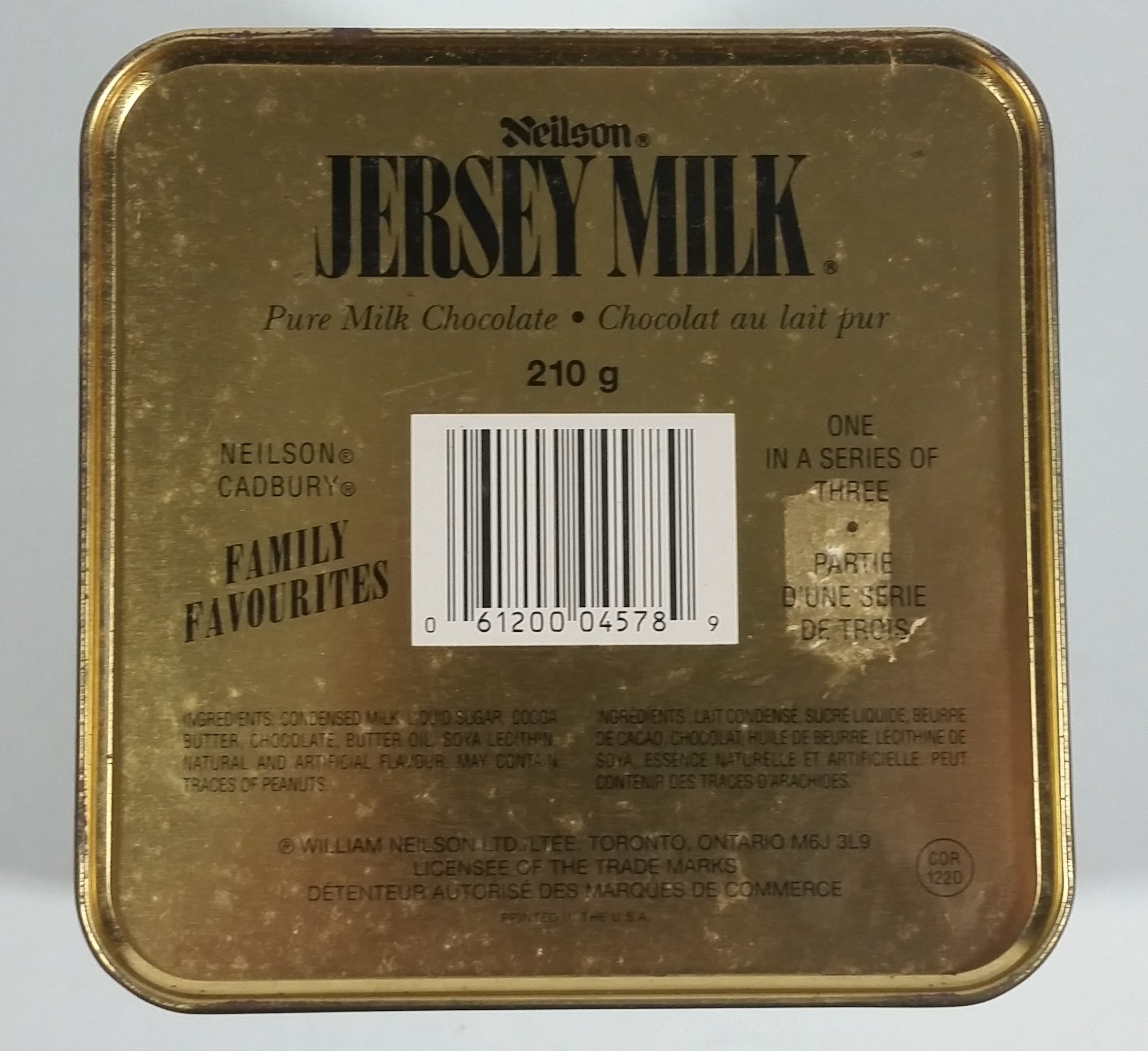Neilson Jersey Milk Chocolate Bar Fall Fair First Again! Best In Show Hinged Tin Metal Container 12