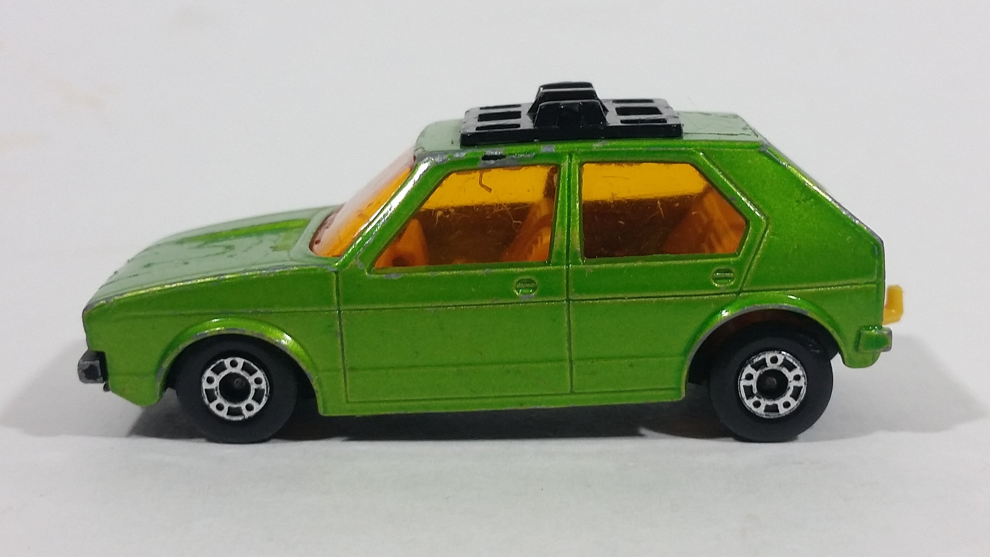 Vintage 1976 Lesney Products Matchbox Superfast No. 7 VW Volkswagen Golf Lime Green Toy Car Vehicle