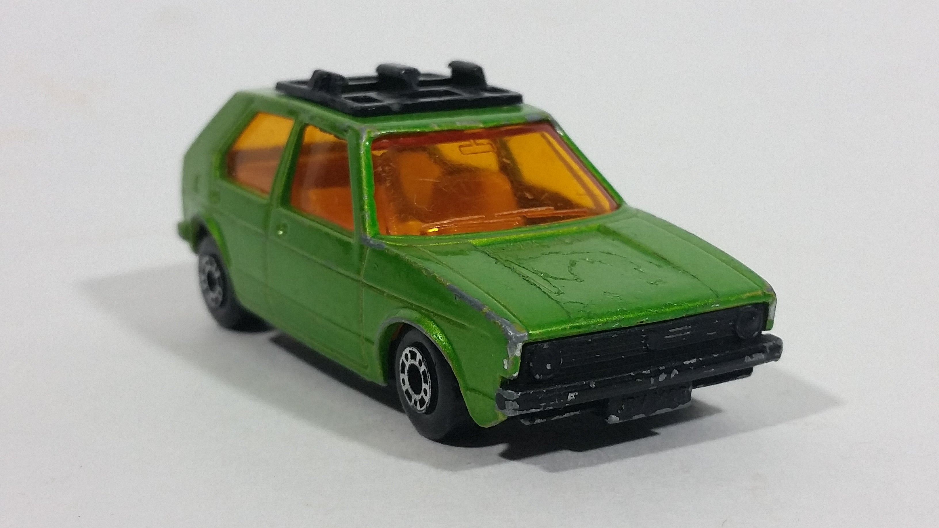 Vintage 1976 Lesney Products Matchbox Superfast No. 7 VW Volkswagen Golf Lime Green Toy Car Vehicle 4