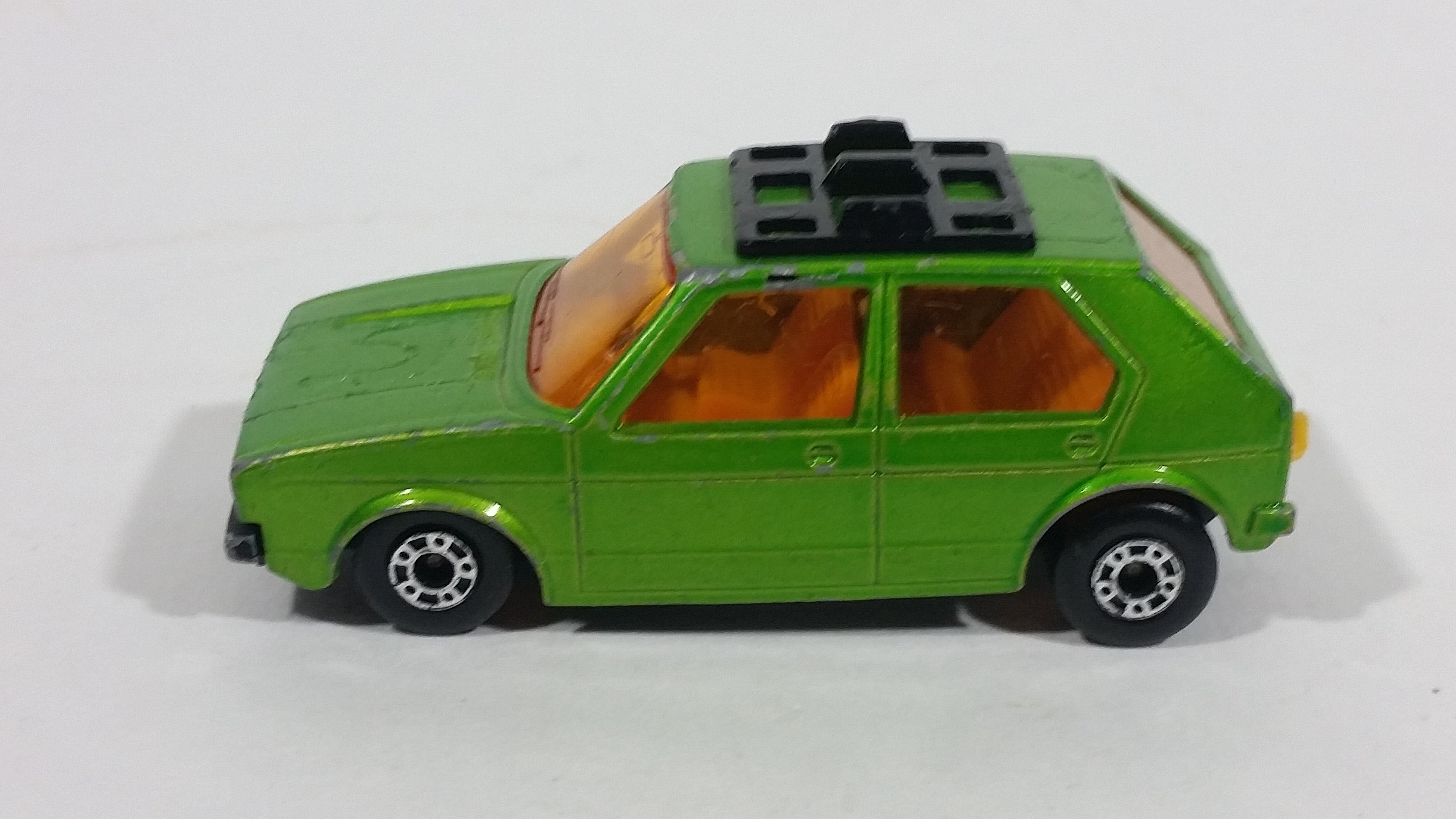 Vintage 1976 Lesney Products Matchbox Superfast No. 7 VW Volkswagen Golf Lime Green Toy Car Vehicle 9