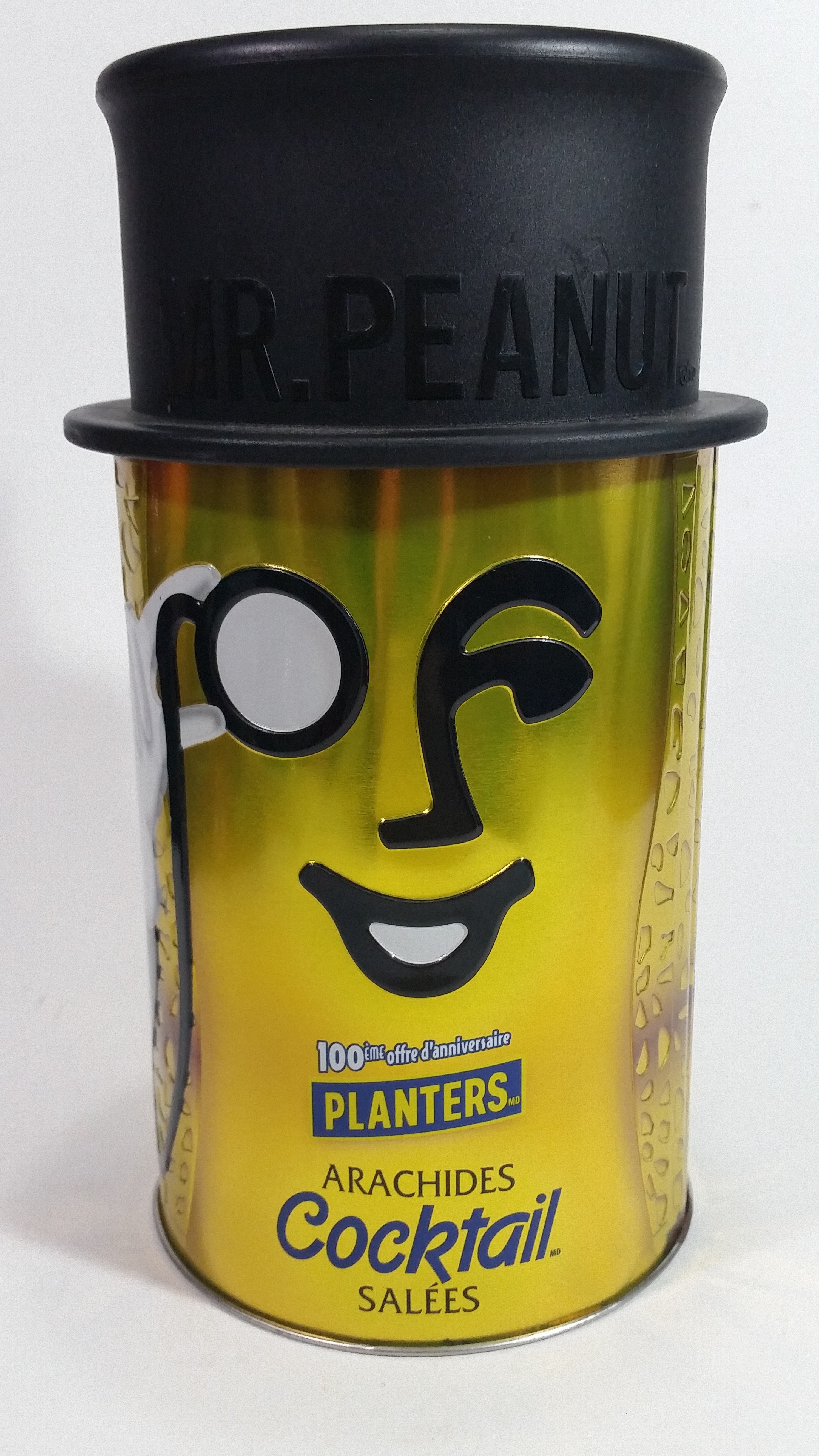 Mr. Peanut Salted Cocktail Peanuts 100th Anniversary Offer Metal Tin Canister Collectible 4