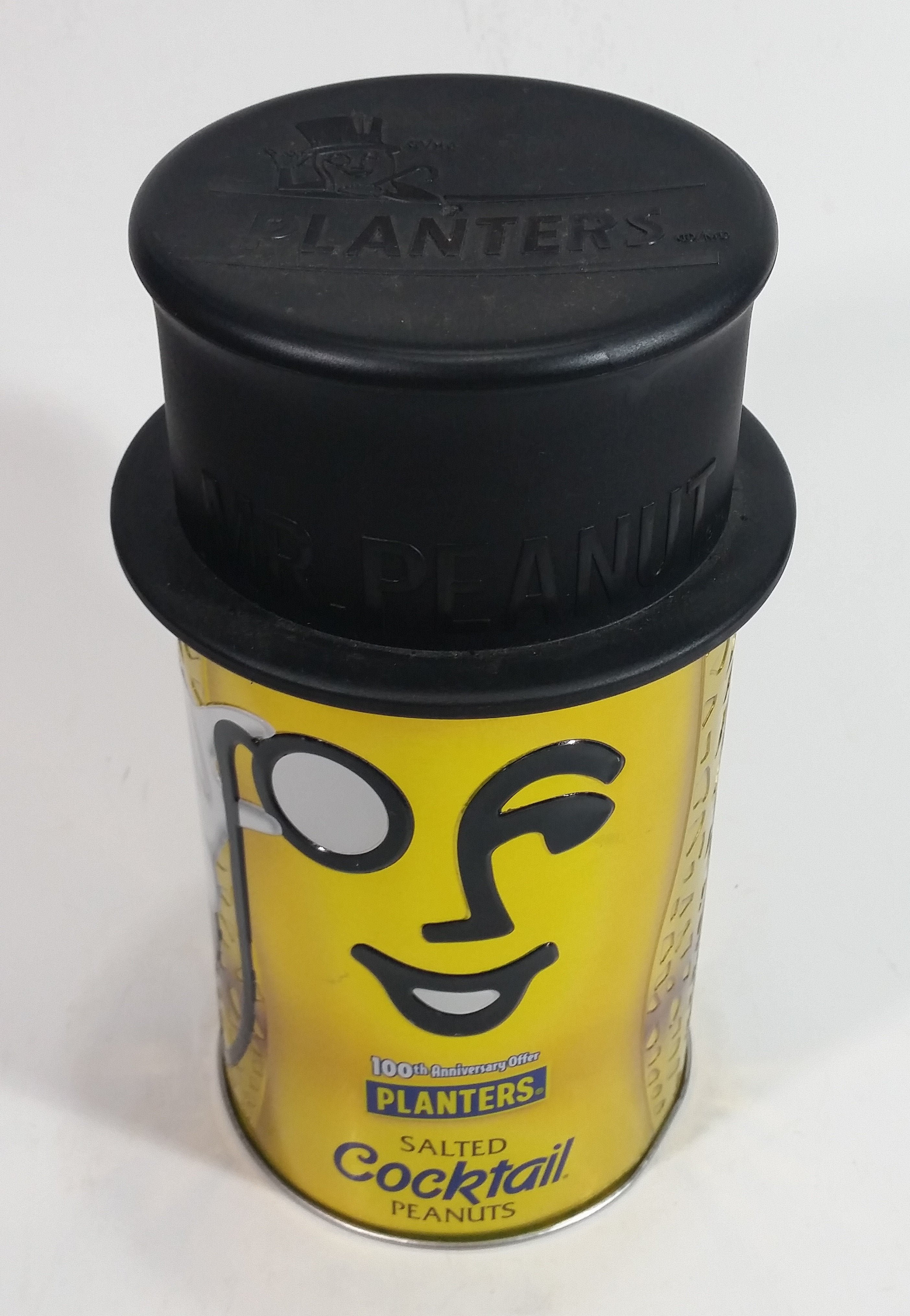 Mr. Peanut Salted Cocktail Peanuts 100th Anniversary Offer Metal Tin Canister Collectible 8