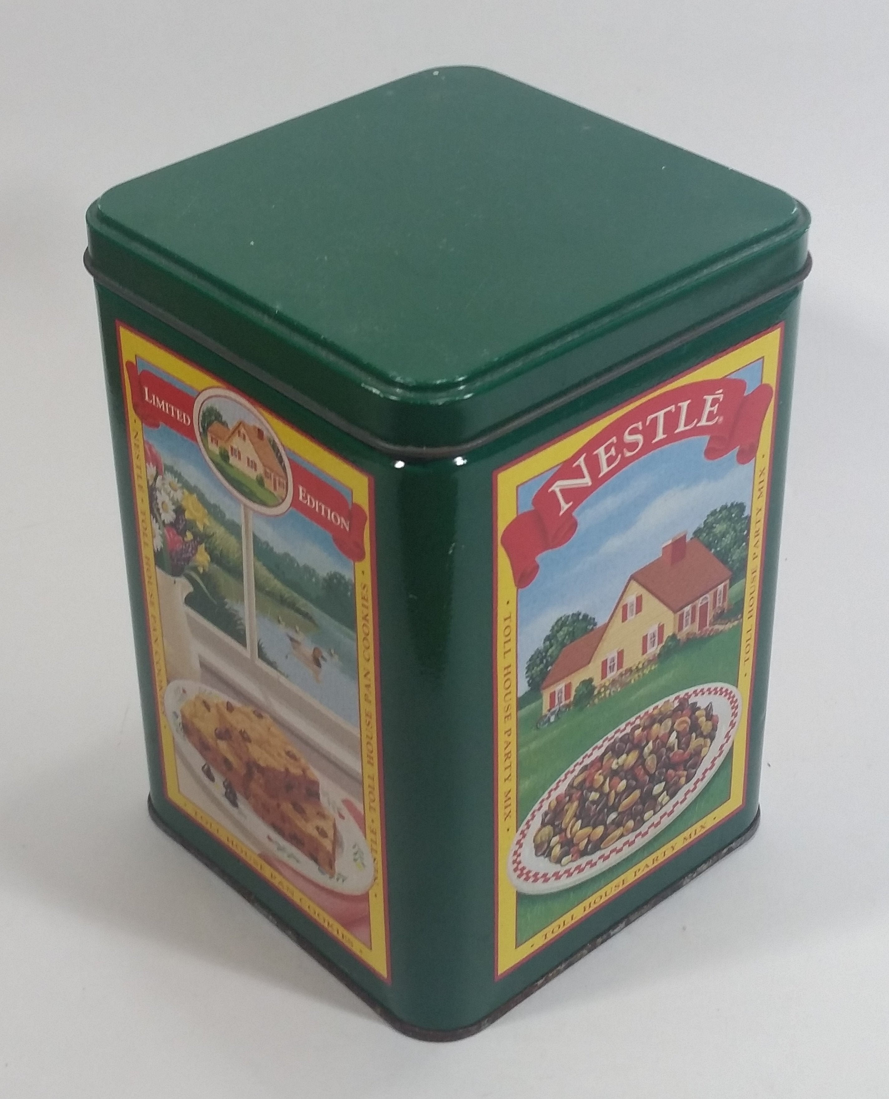 Limited Edition Nestle Toll House Cookie Four Seasons Style Green Tin 7