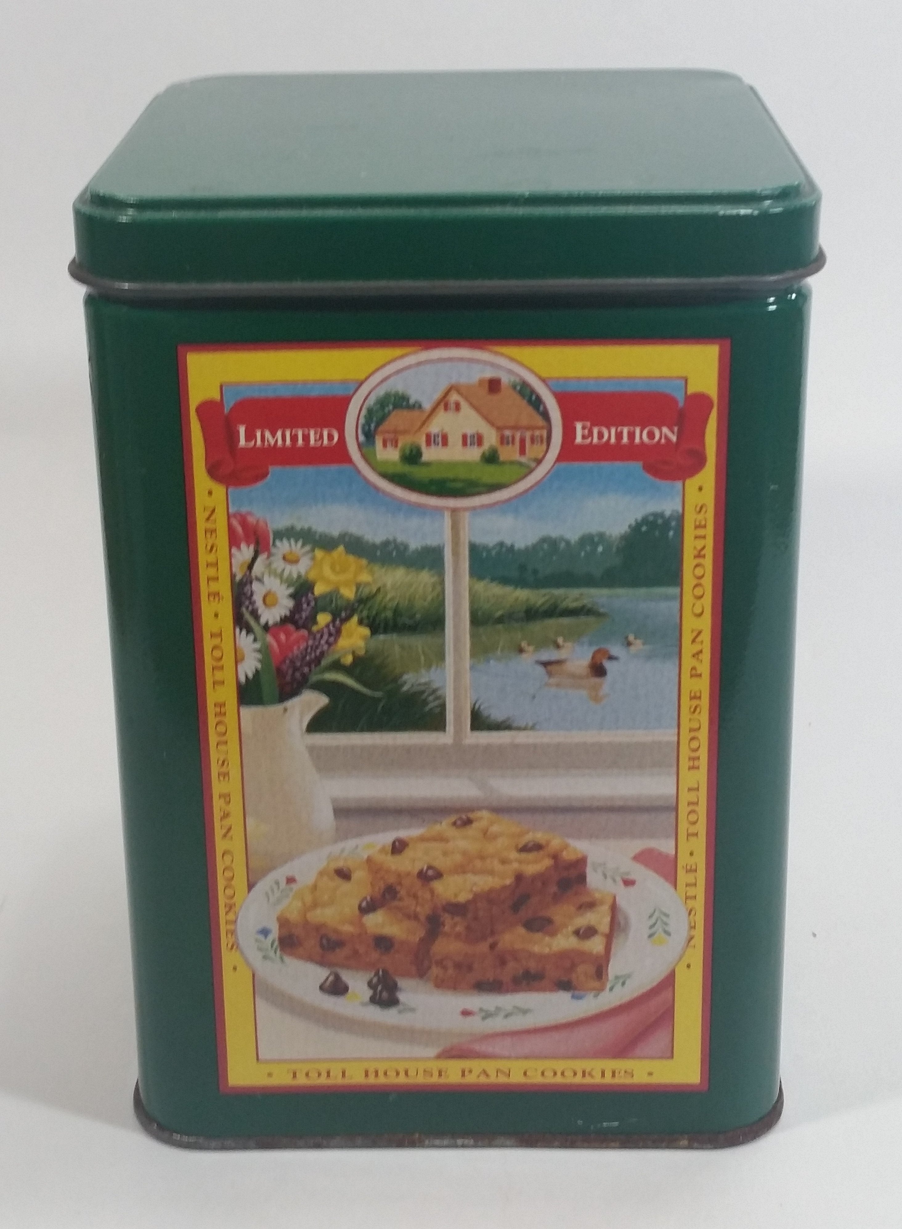 Limited Edition Nestle Toll House Cookie Four Seasons Style Green Tin 9
