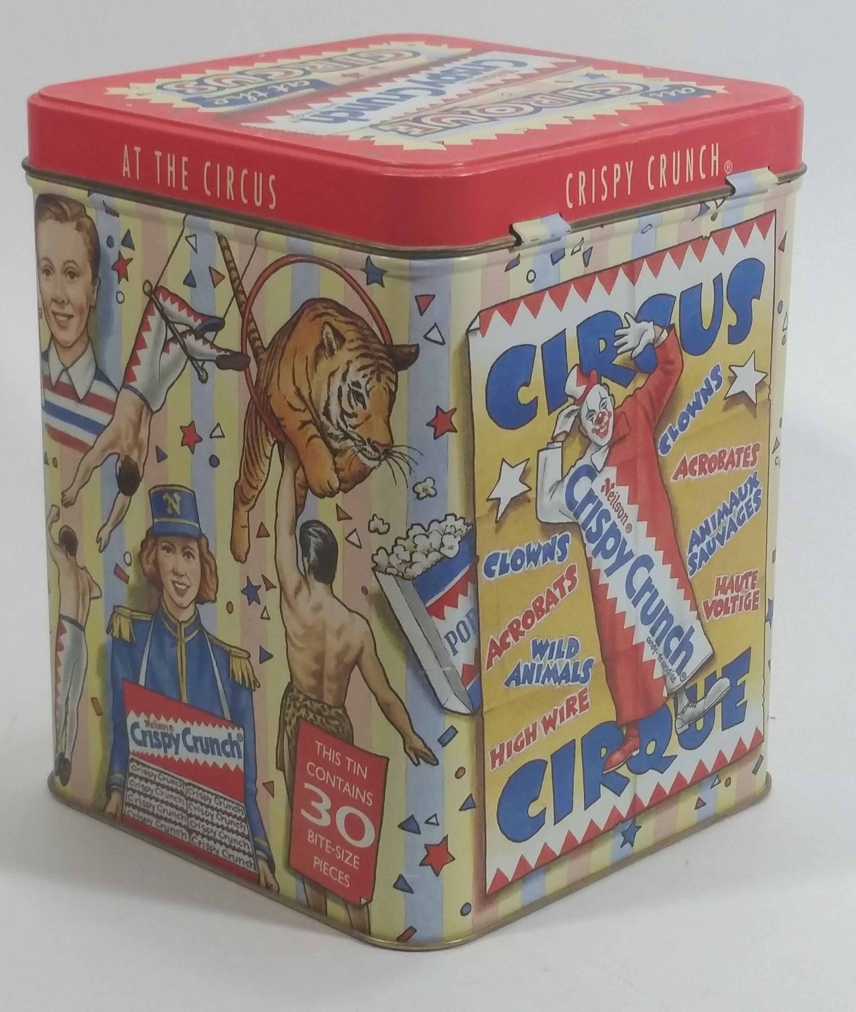 Neilson Crispy Crunch "at the Circus" Chocolate Bar Snacks Hinged Metal Tin Container Sweets Collectible 5