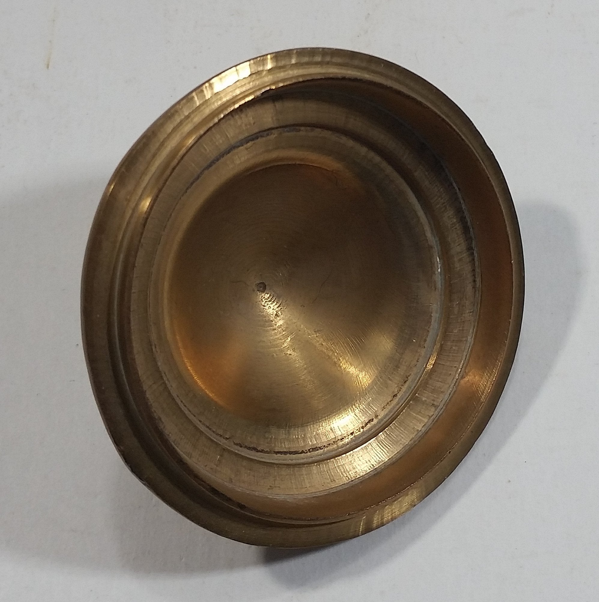 Vintage Small Heavy Brass Teapot with Lid 10