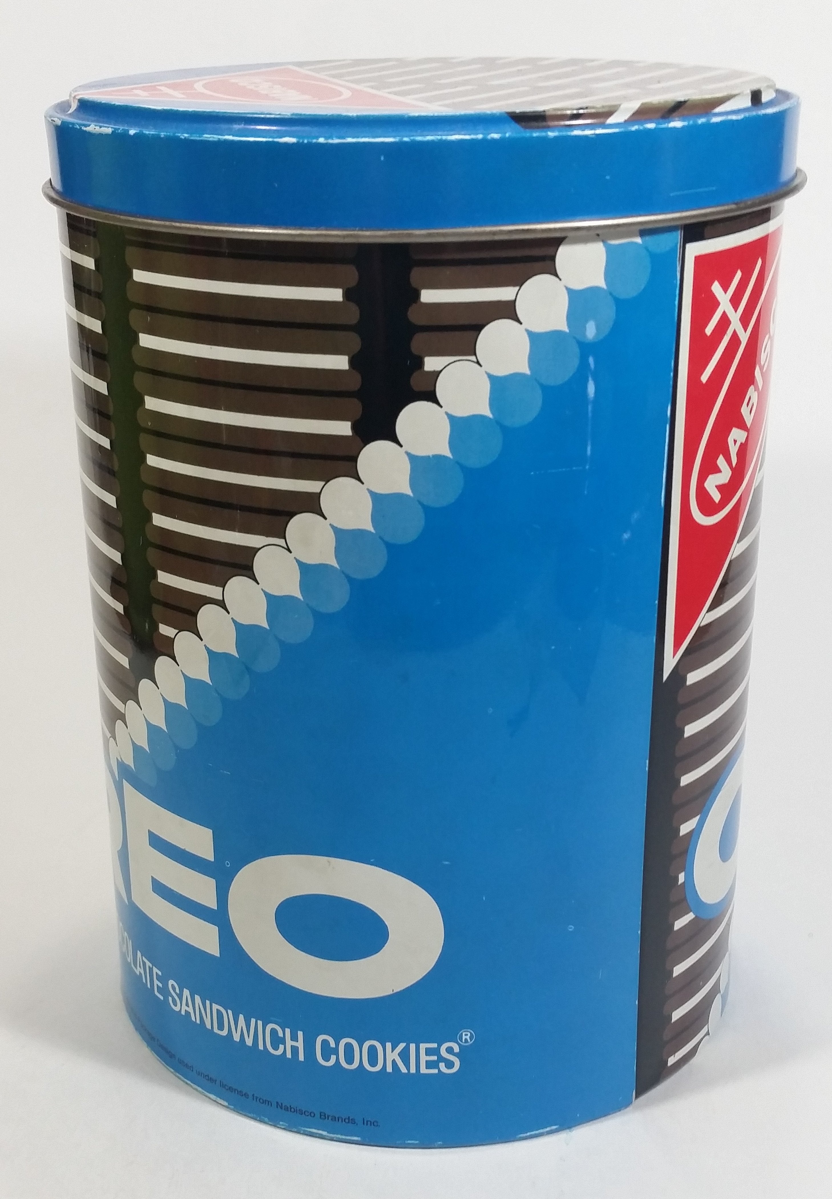 Nabisco Oreo Chocolate Sandwich Cookies Snacks Tall Round Tin Metal Canister 6