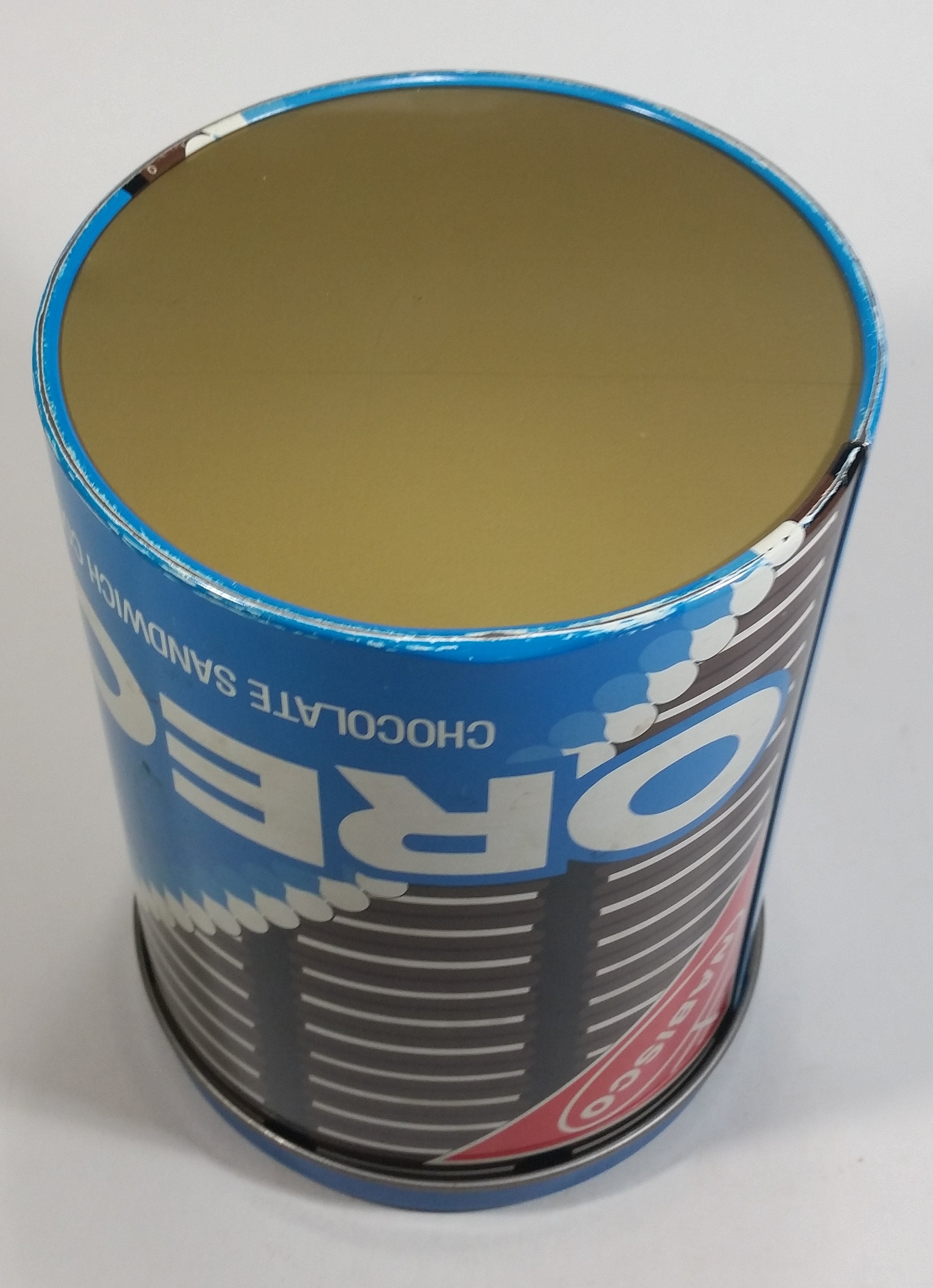 Nabisco Oreo Chocolate Sandwich Cookies Snacks Tall Round Tin Metal Canister 10