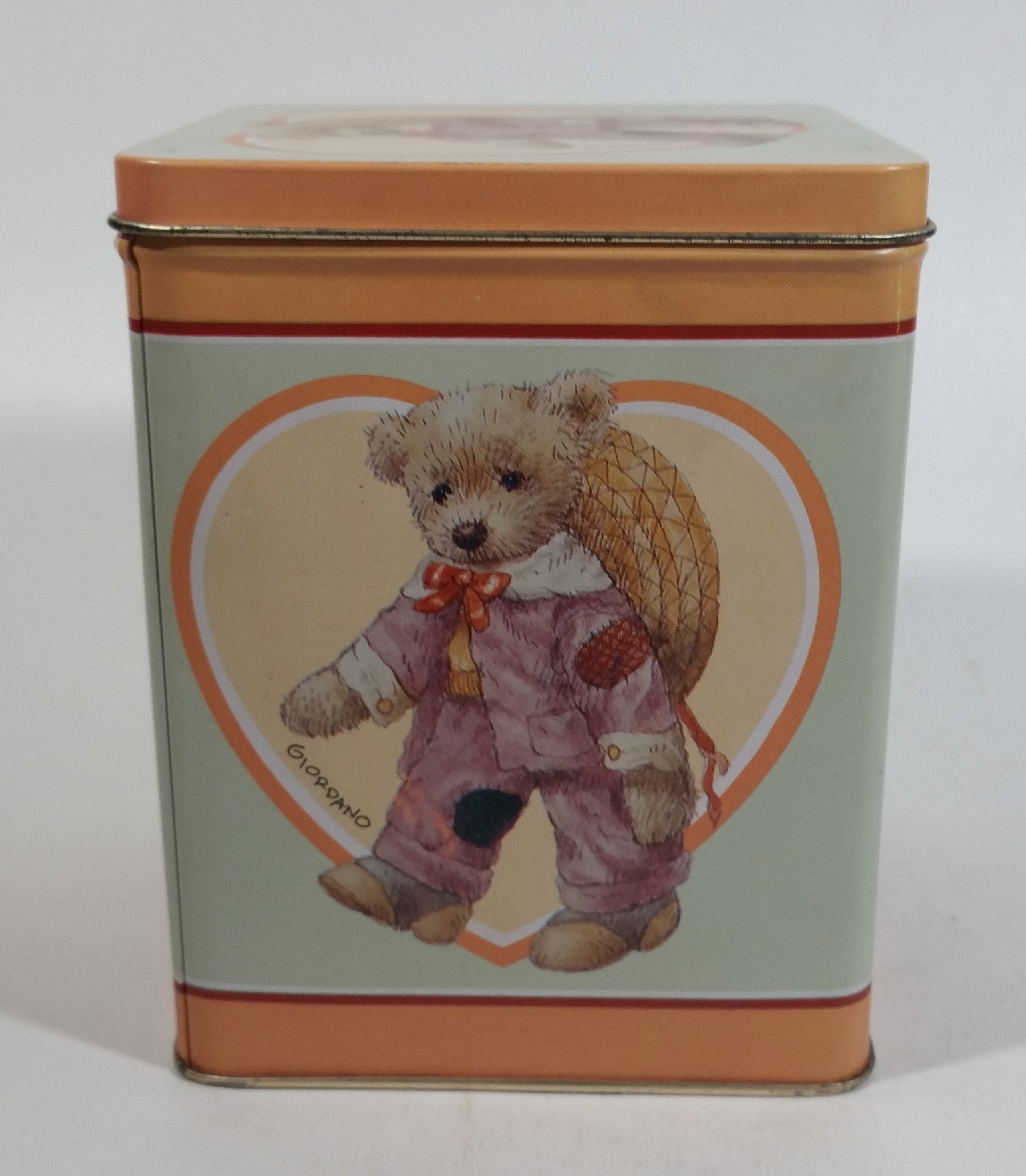 1987 Giordano 'Jessie' Cute Teddy Bear Tin Metal Container Collectible 6