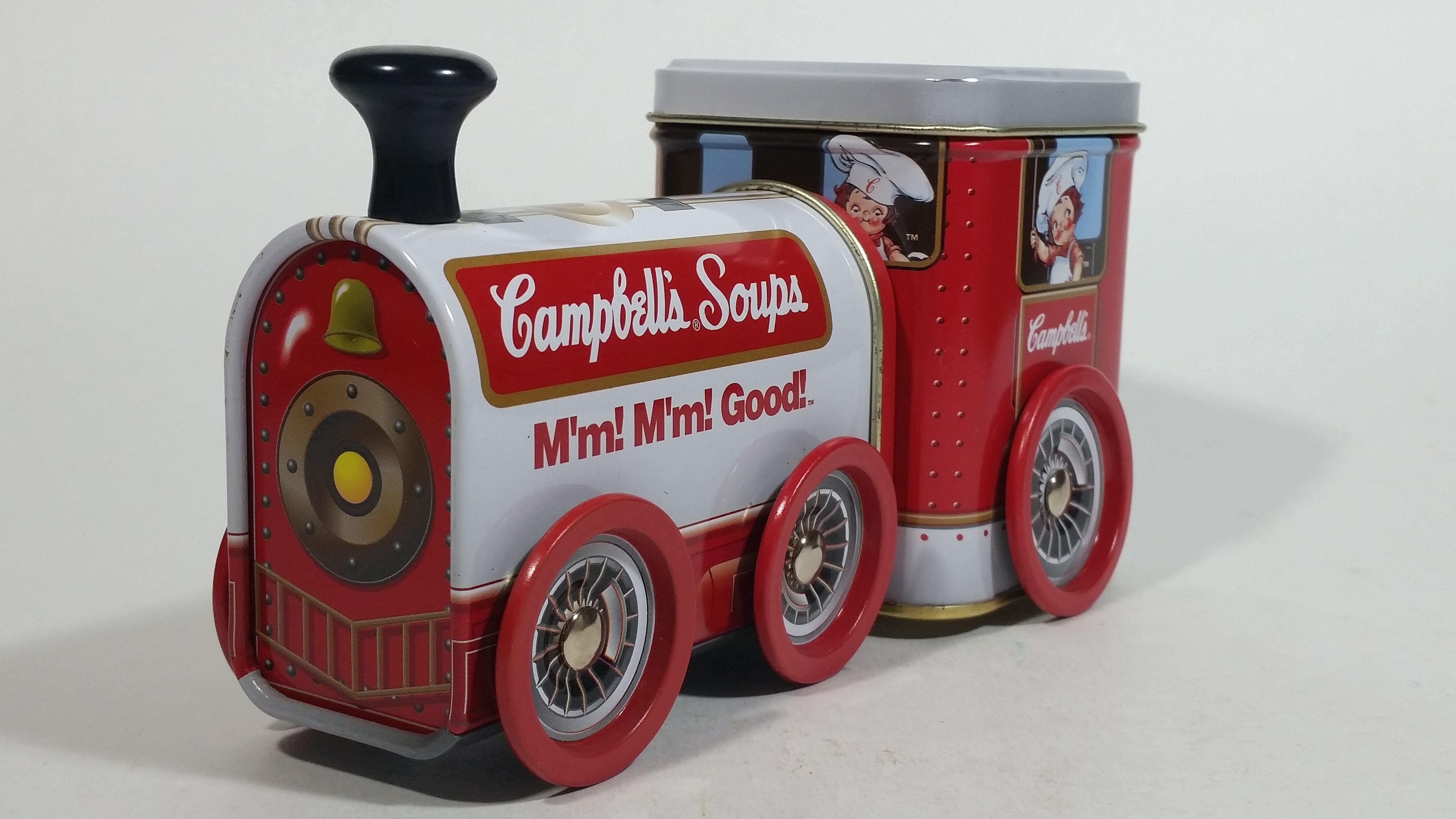 1997 Campbell's Soup M'm! M'm! Good! Train Engine Locomotive Tin Metal Container Collectible 2