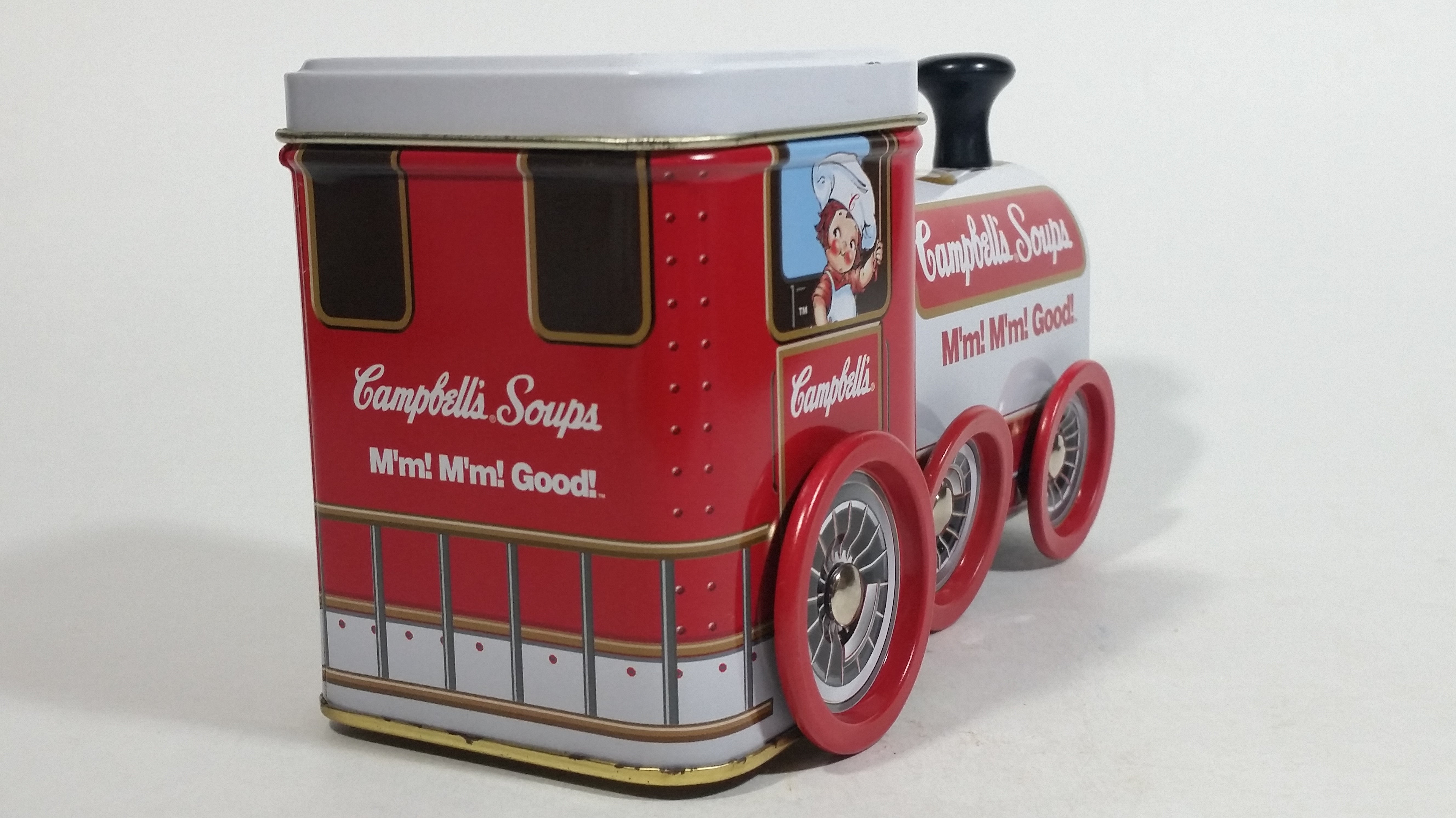 1997 Campbell's Soup M'm! M'm! Good! Train Engine Locomotive Tin Metal Container Collectible 6