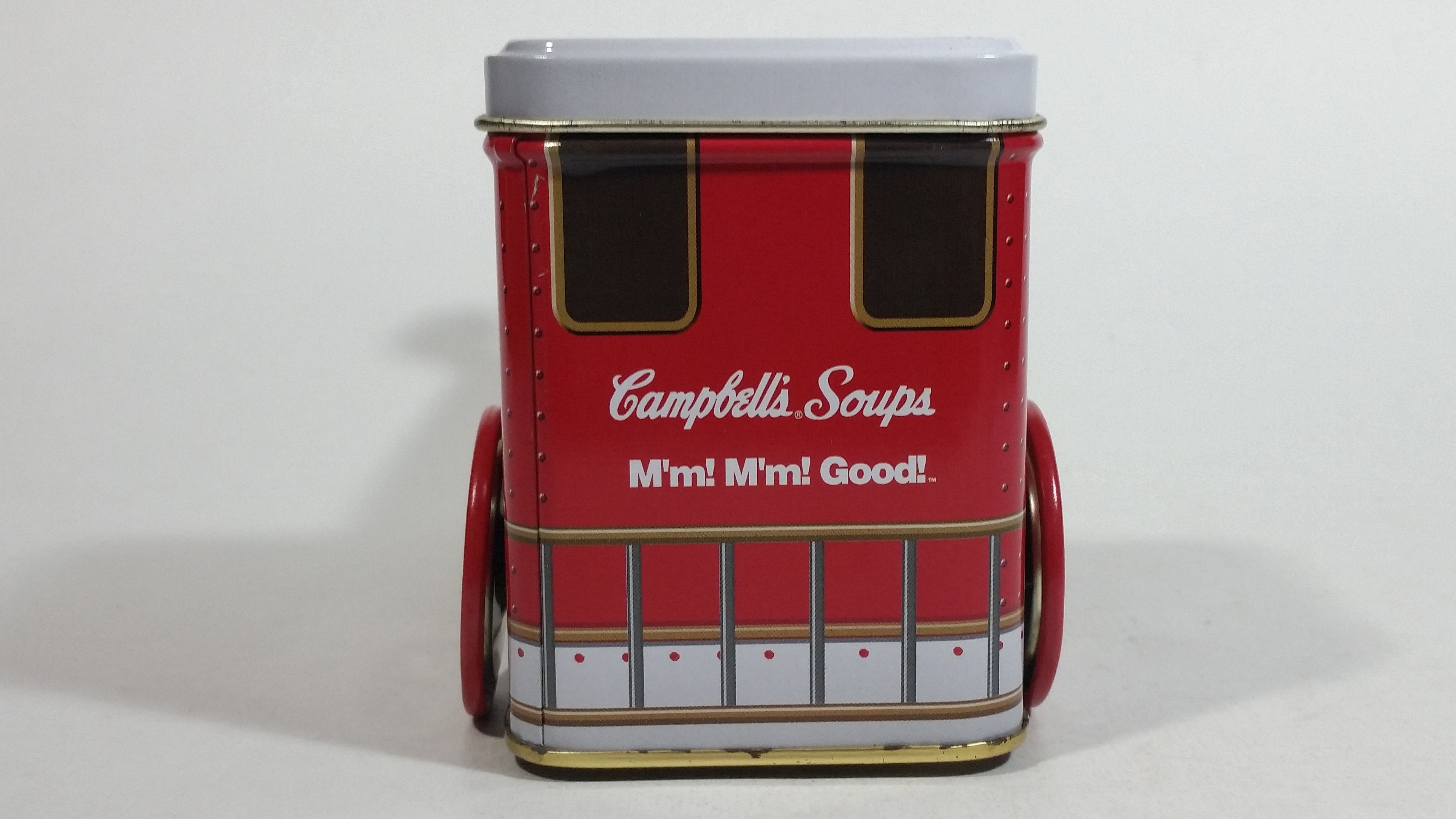 1997 Campbell's Soup M'm! M'm! Good! Train Engine Locomotive Tin Metal Container Collectible 7