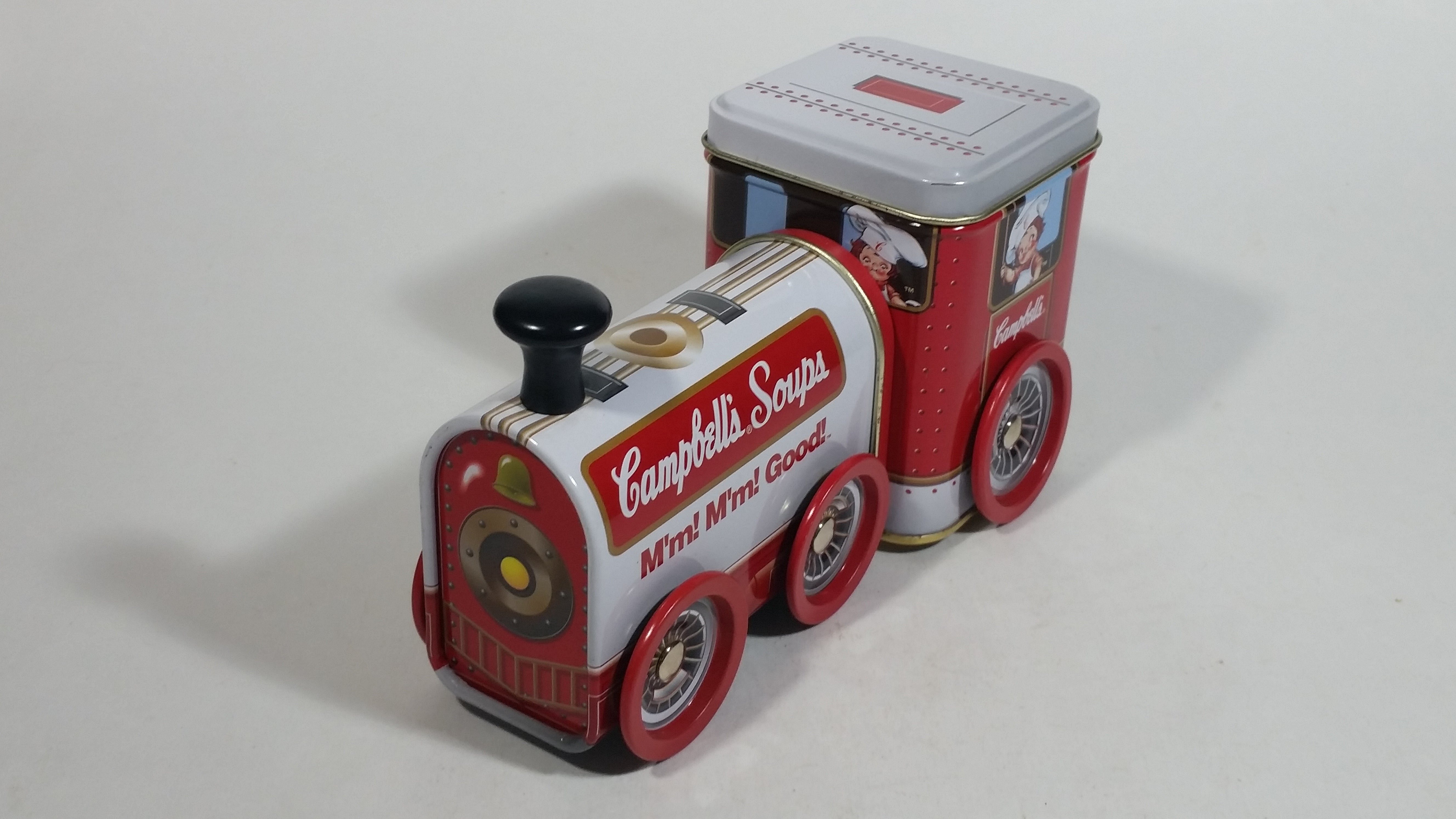 1997 Campbell's Soup M'm! M'm! Good! Train Engine Locomotive Tin Metal Container Collectible 9