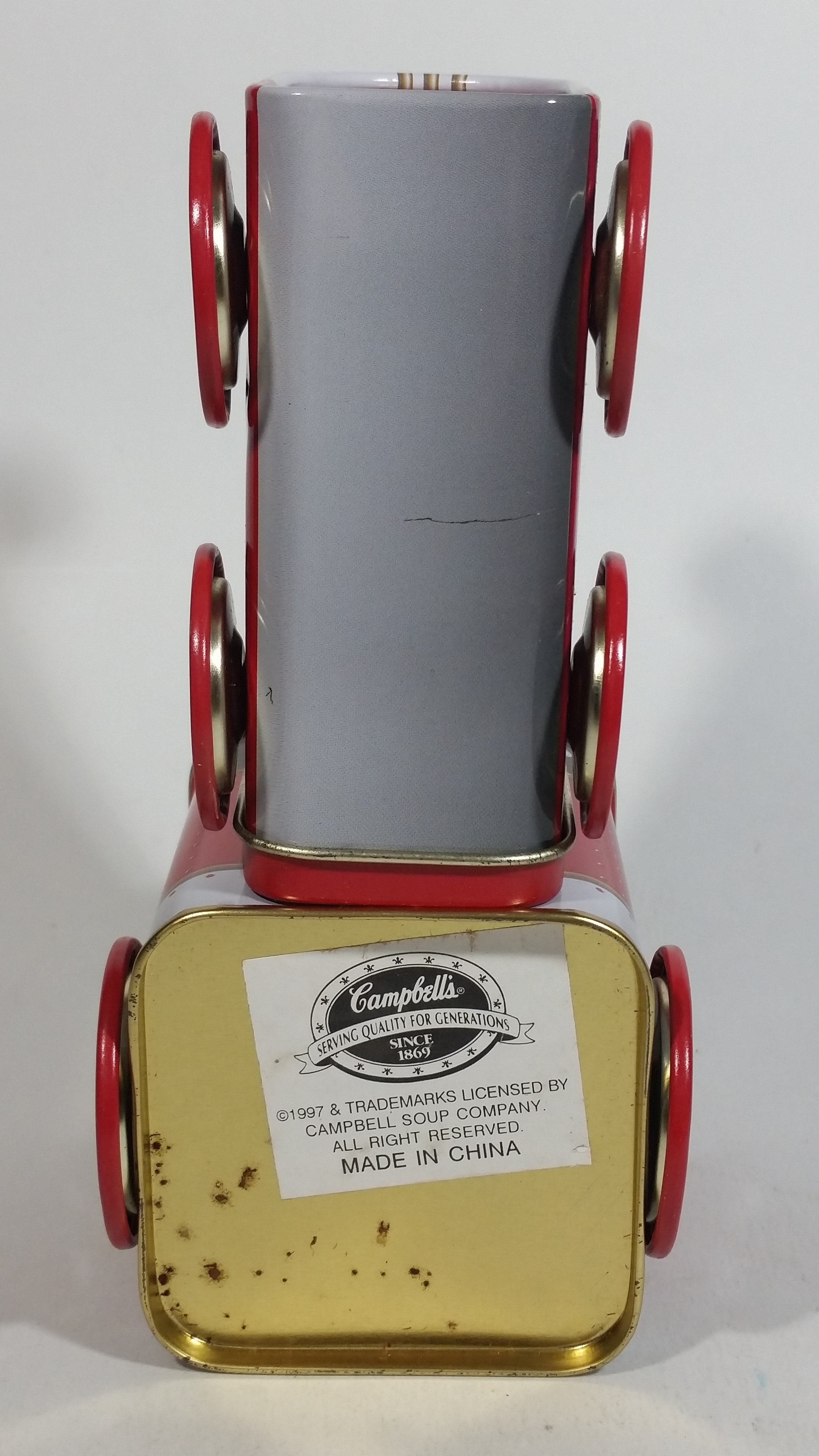 1997 Campbell's Soup M'm! M'm! Good! Train Engine Locomotive Tin Metal Container Collectible 14