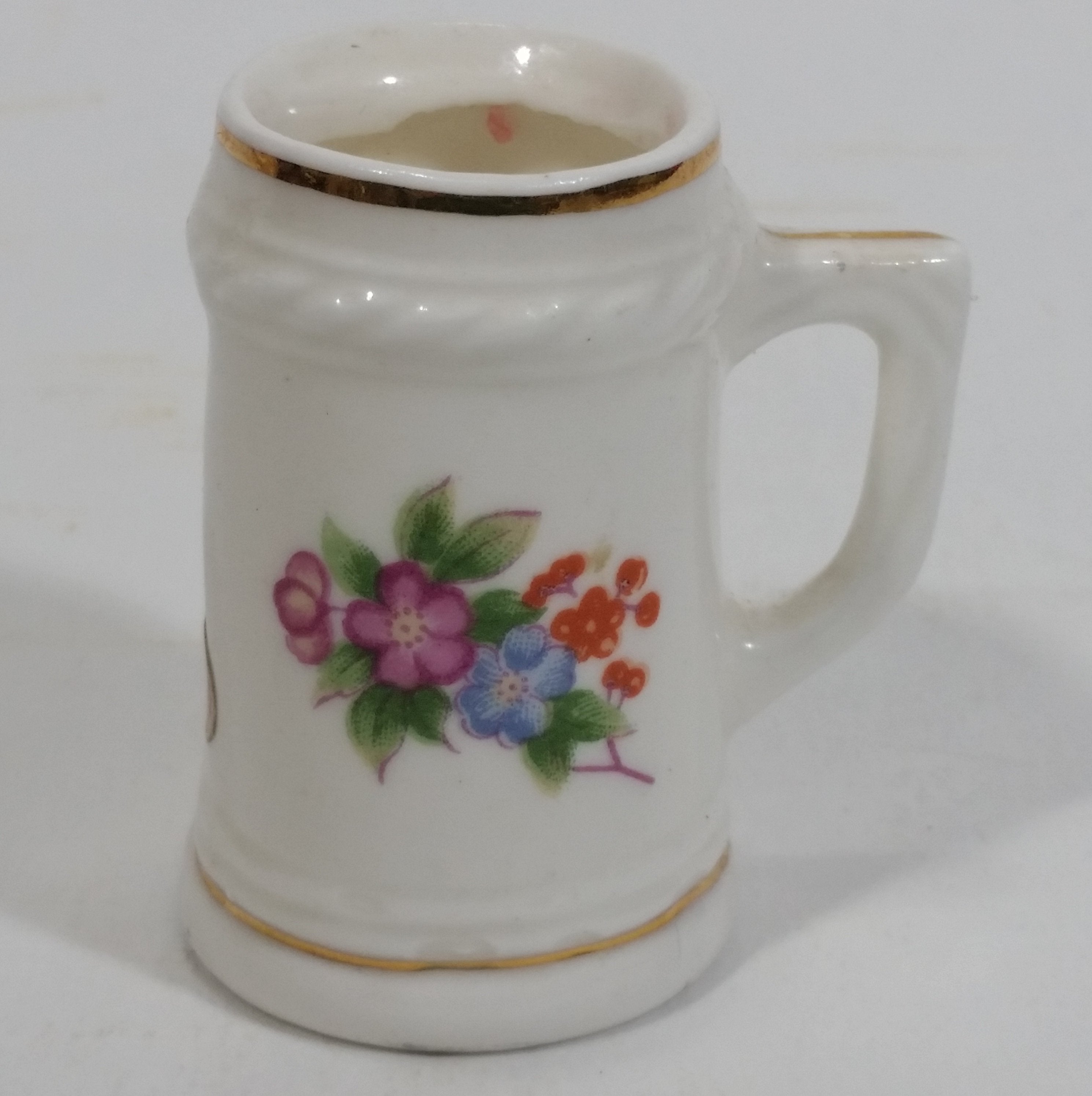 Our Own Import Japan Bone China Beer Stein Shaped Toothpick Holder 2" Tall