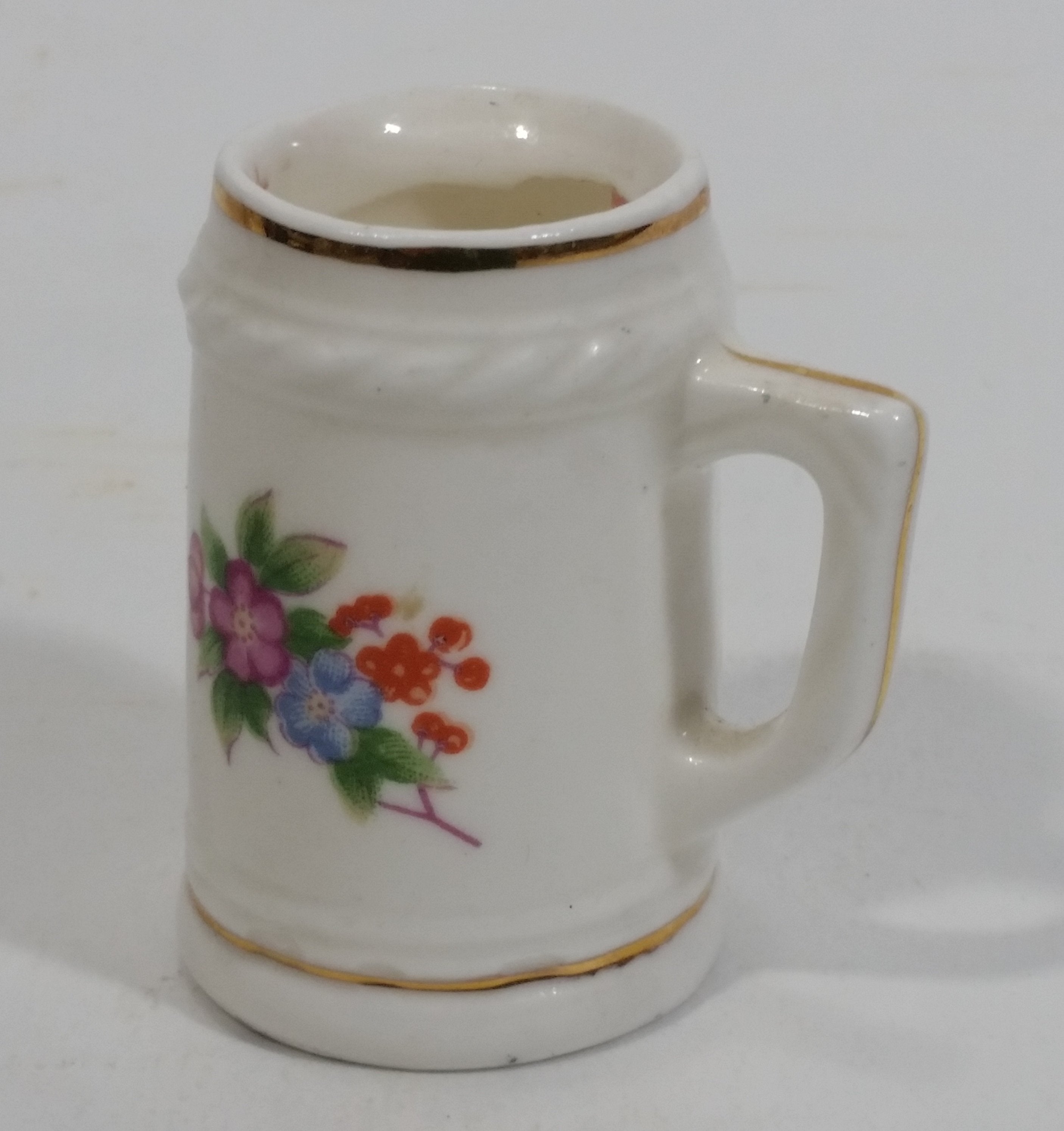 Our Own Import Japan Bone China Beer Stein Shaped Toothpick Holder 2" Tall 2