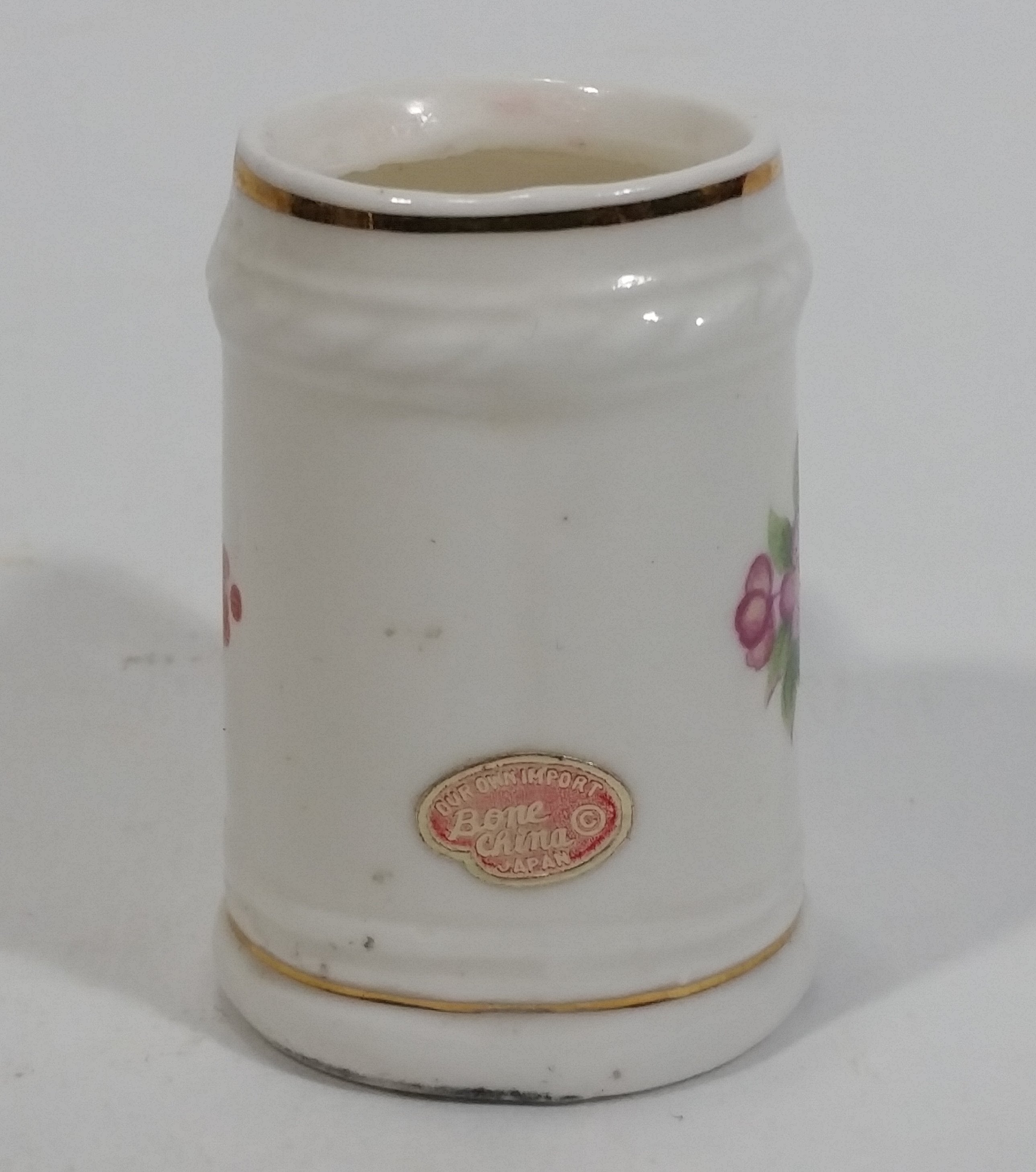 Our Own Import Japan Bone China Beer Stein Shaped Toothpick Holder 2" Tall 7