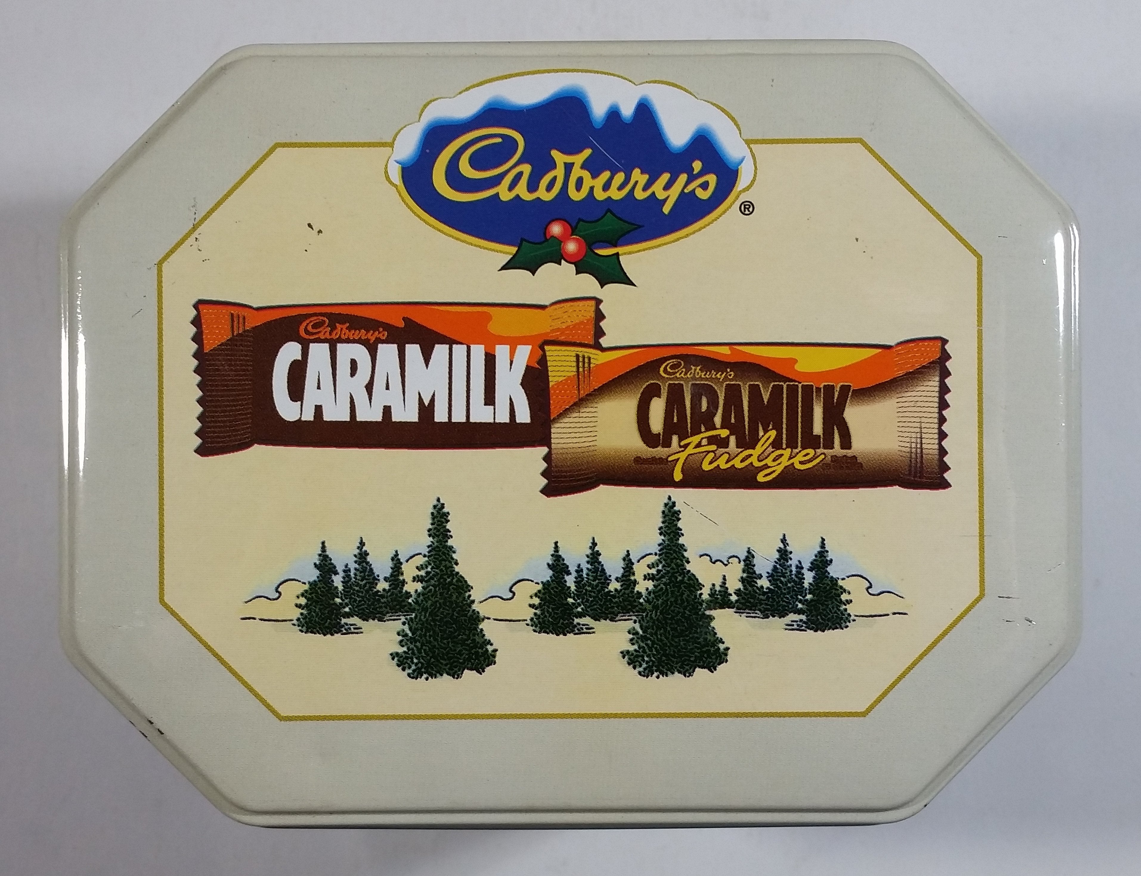 Cadbury's Festive Canisters Caramilk Fudge Chocolate Bar Snack Metal Tin Collectible 10