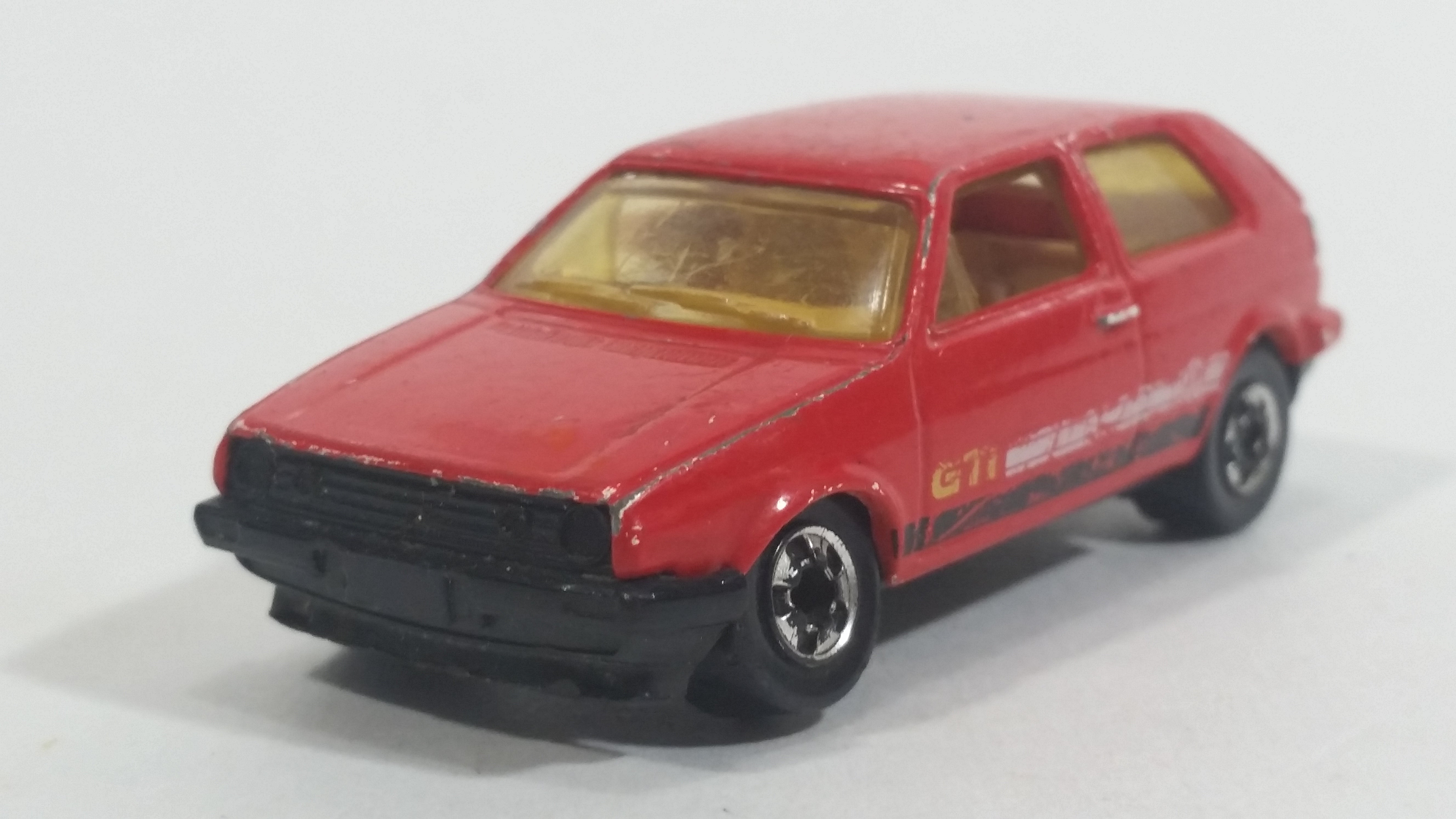 1991 Hot Wheels VW Golf GTI Red Die Cast Toy Car Vehicle 2