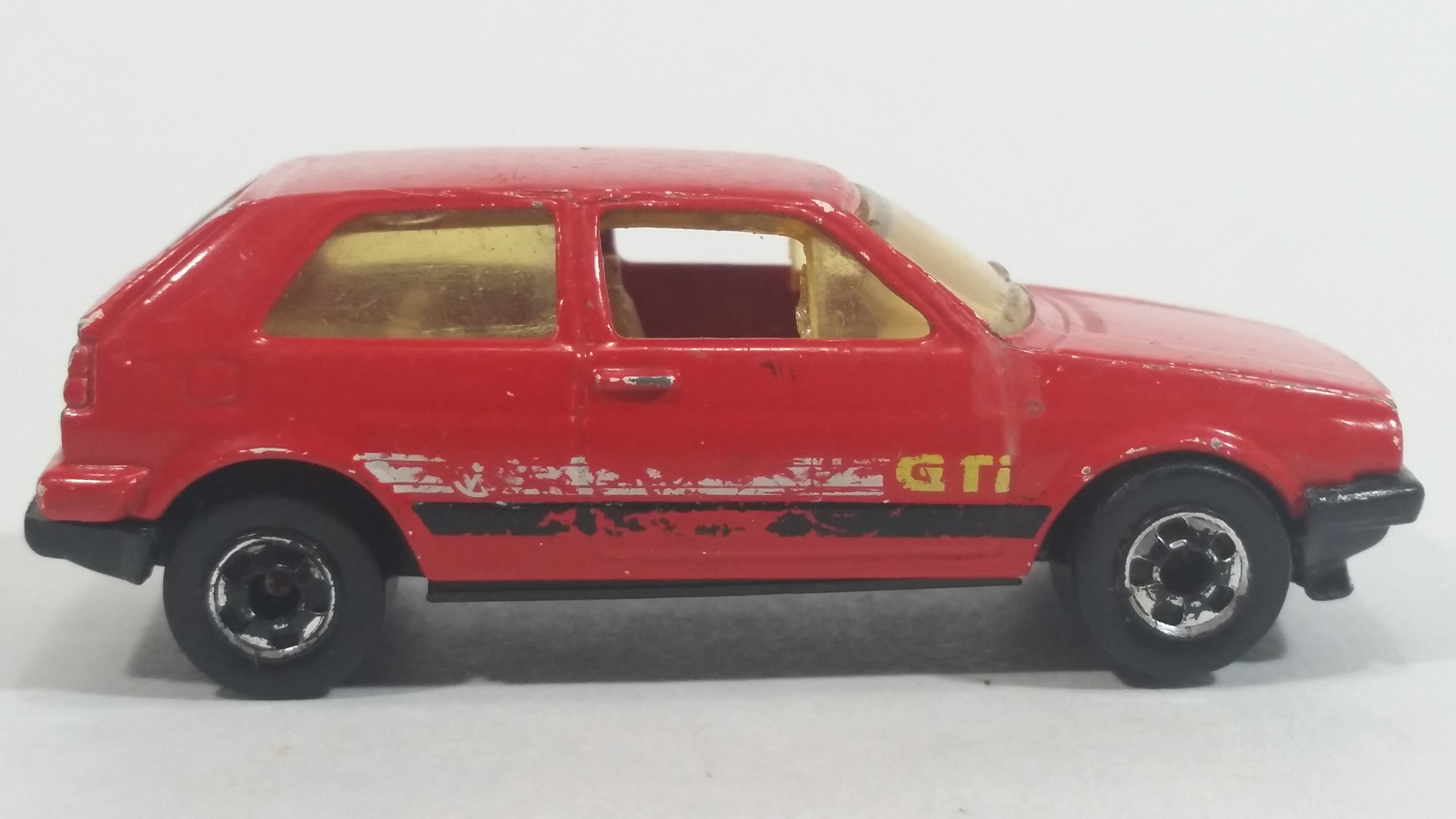 1991 Hot Wheels VW Golf GTI Red Die Cast Toy Car Vehicle 5