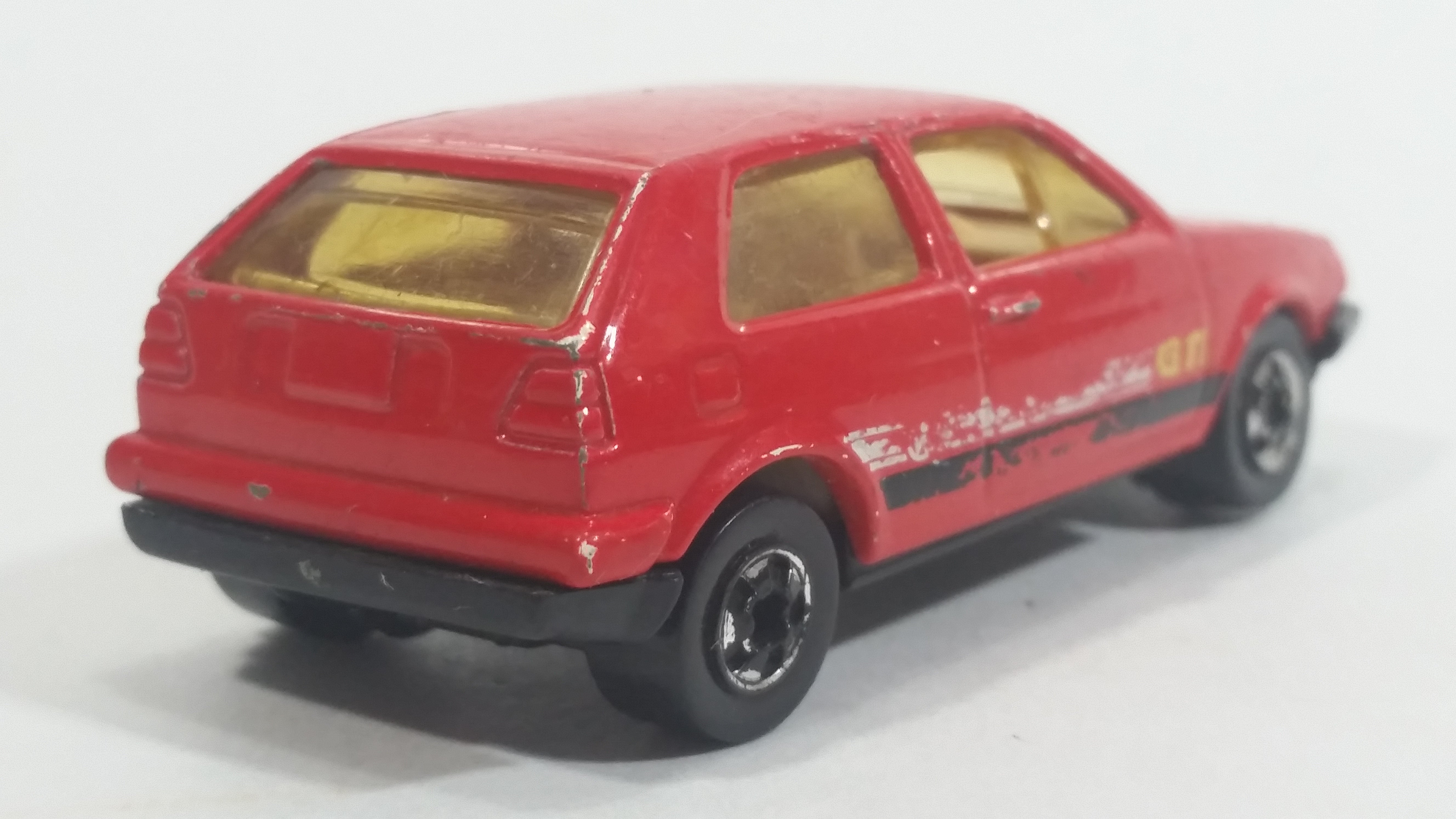 1991 Hot Wheels VW Golf GTI Red Die Cast Toy Car Vehicle 6