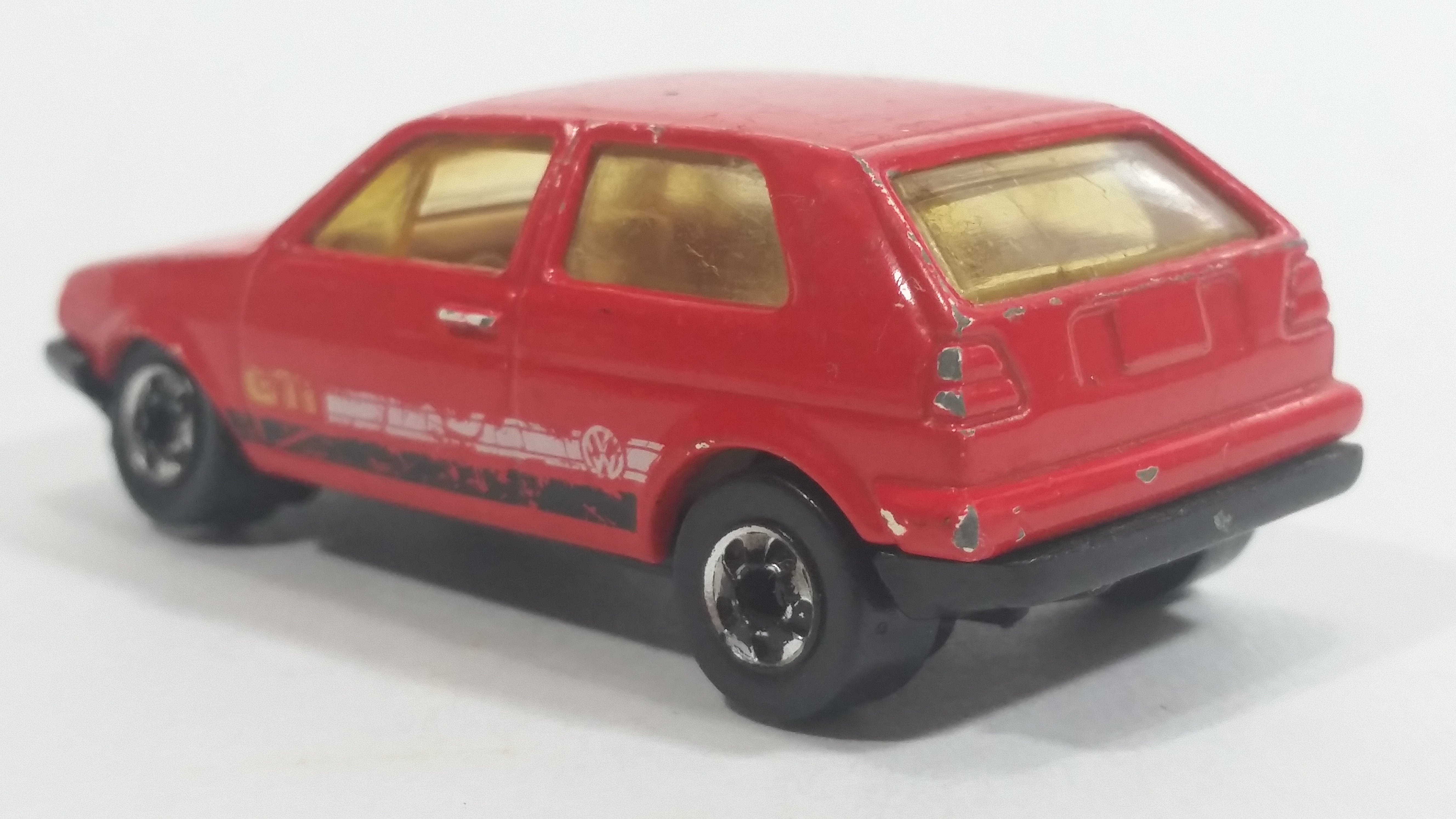 1991 Hot Wheels VW Golf GTI Red Die Cast Toy Car Vehicle 8