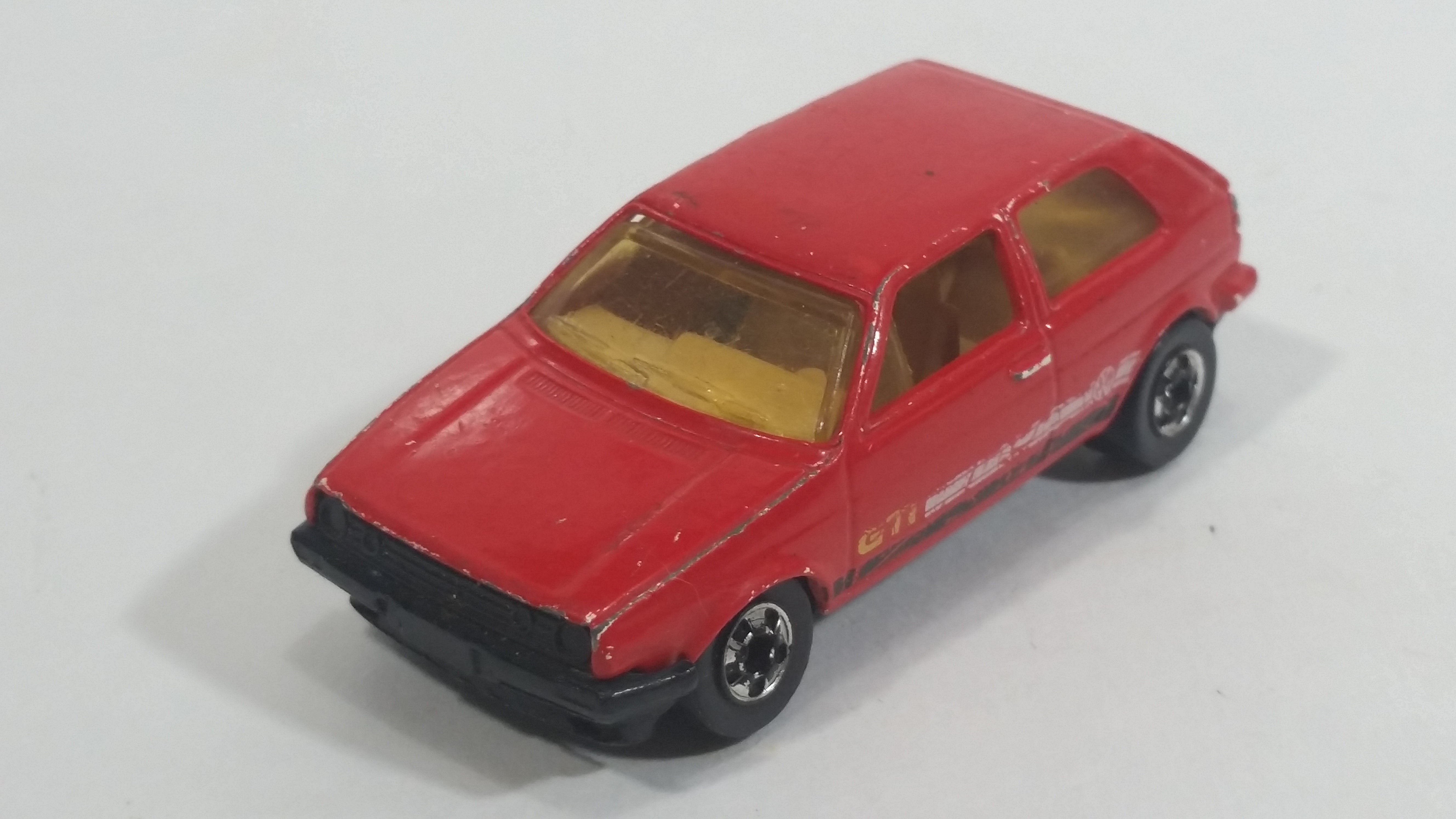 1991 Hot Wheels VW Golf GTI Red Die Cast Toy Car Vehicle 10