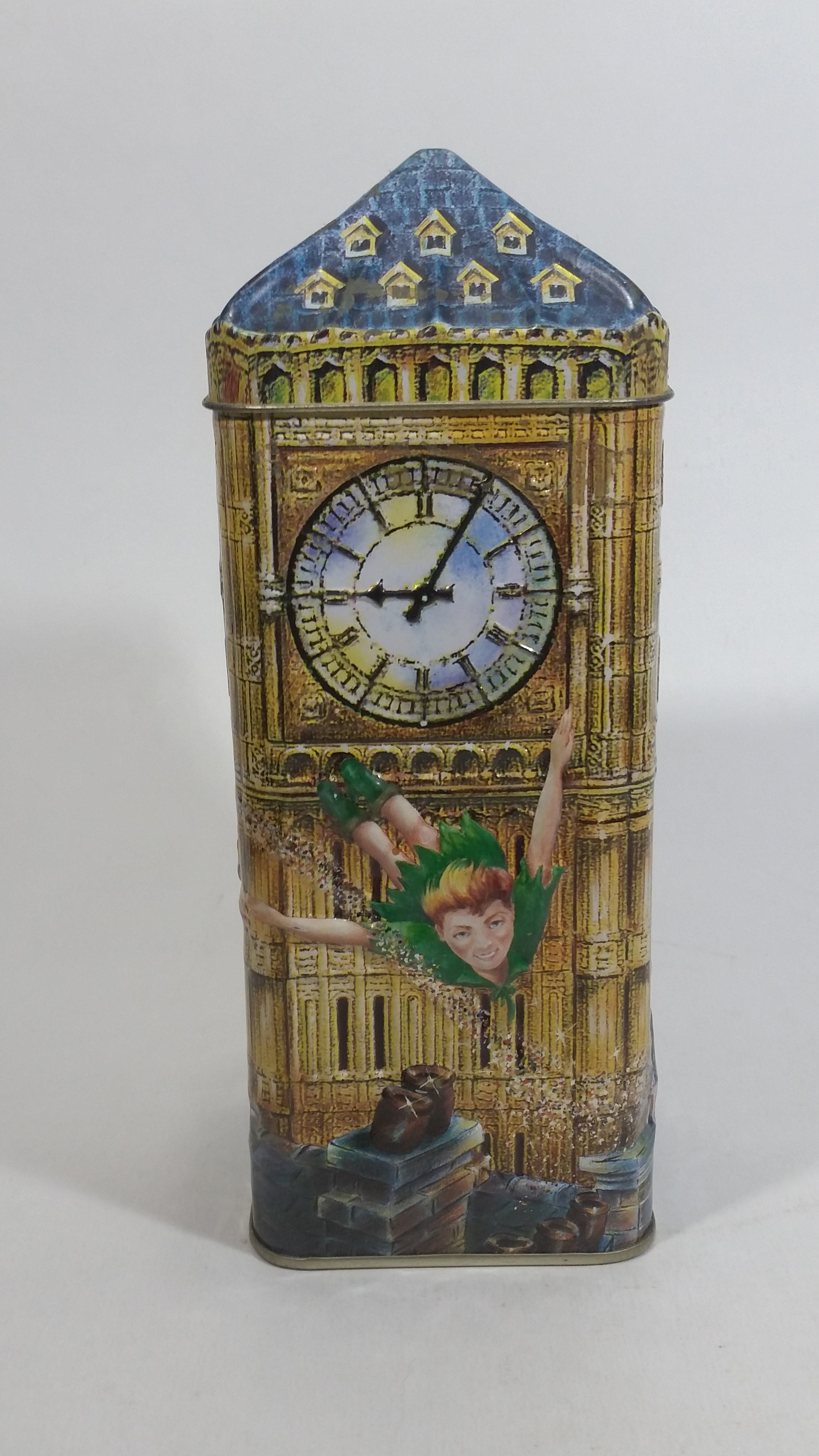 Churchill's Peter Pan Big Ben Clock 3D Metal Tin Coin Bank Collectible 2