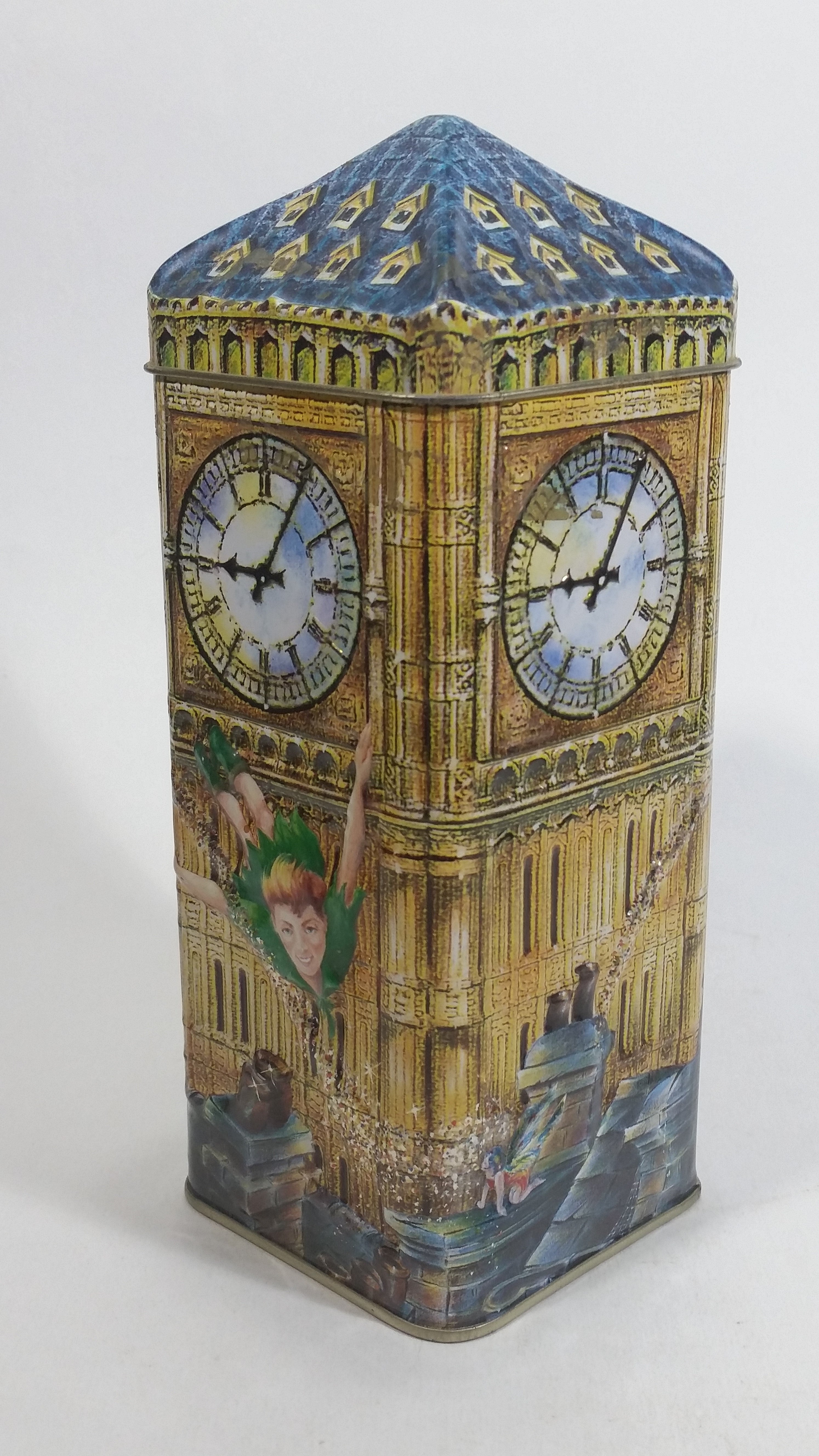 Churchill's Peter Pan Big Ben Clock 3D Metal Tin Coin Bank Collectible 3