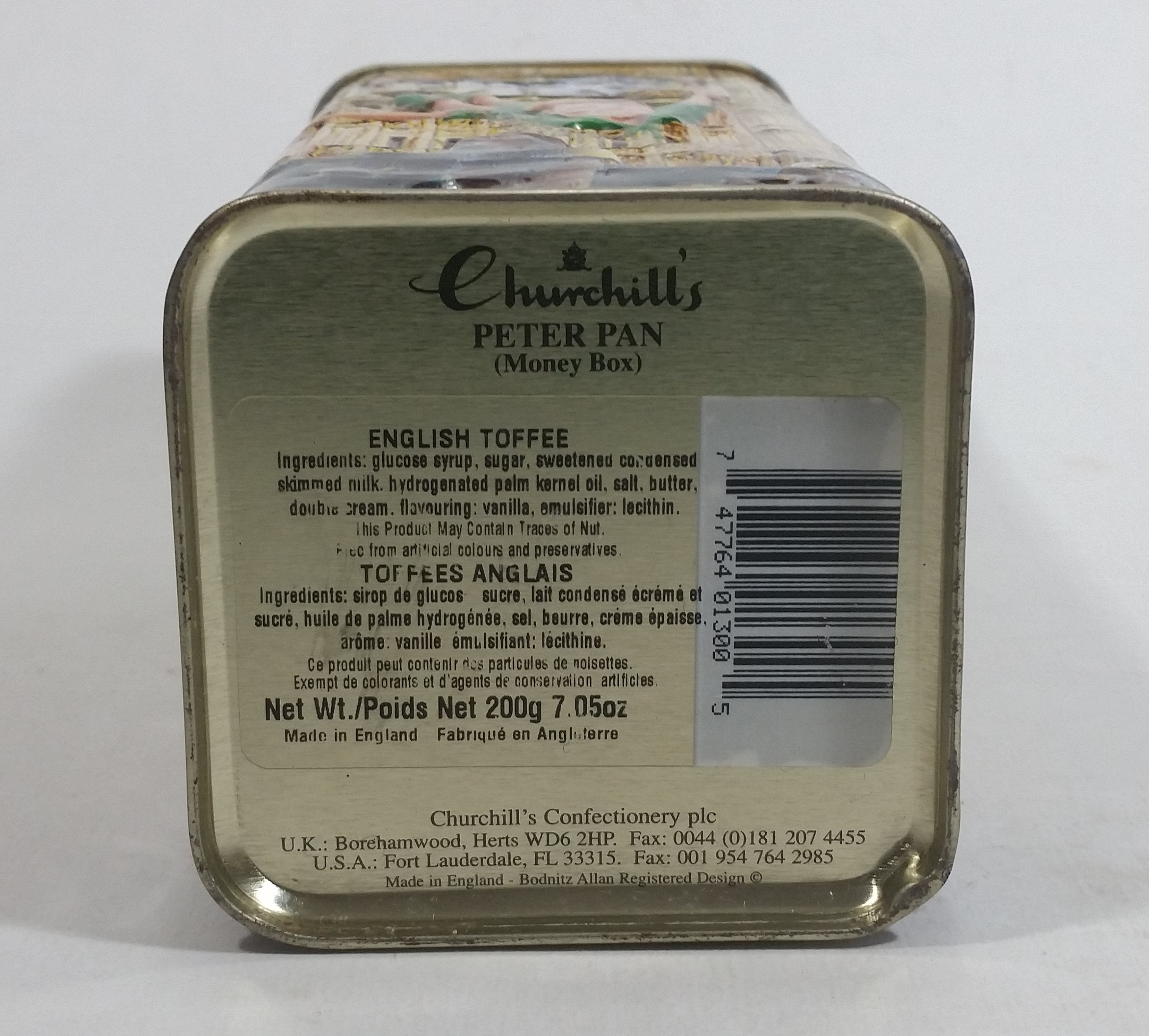 Churchill's Peter Pan Big Ben Clock 3D Metal Tin Coin Bank Collectible 11