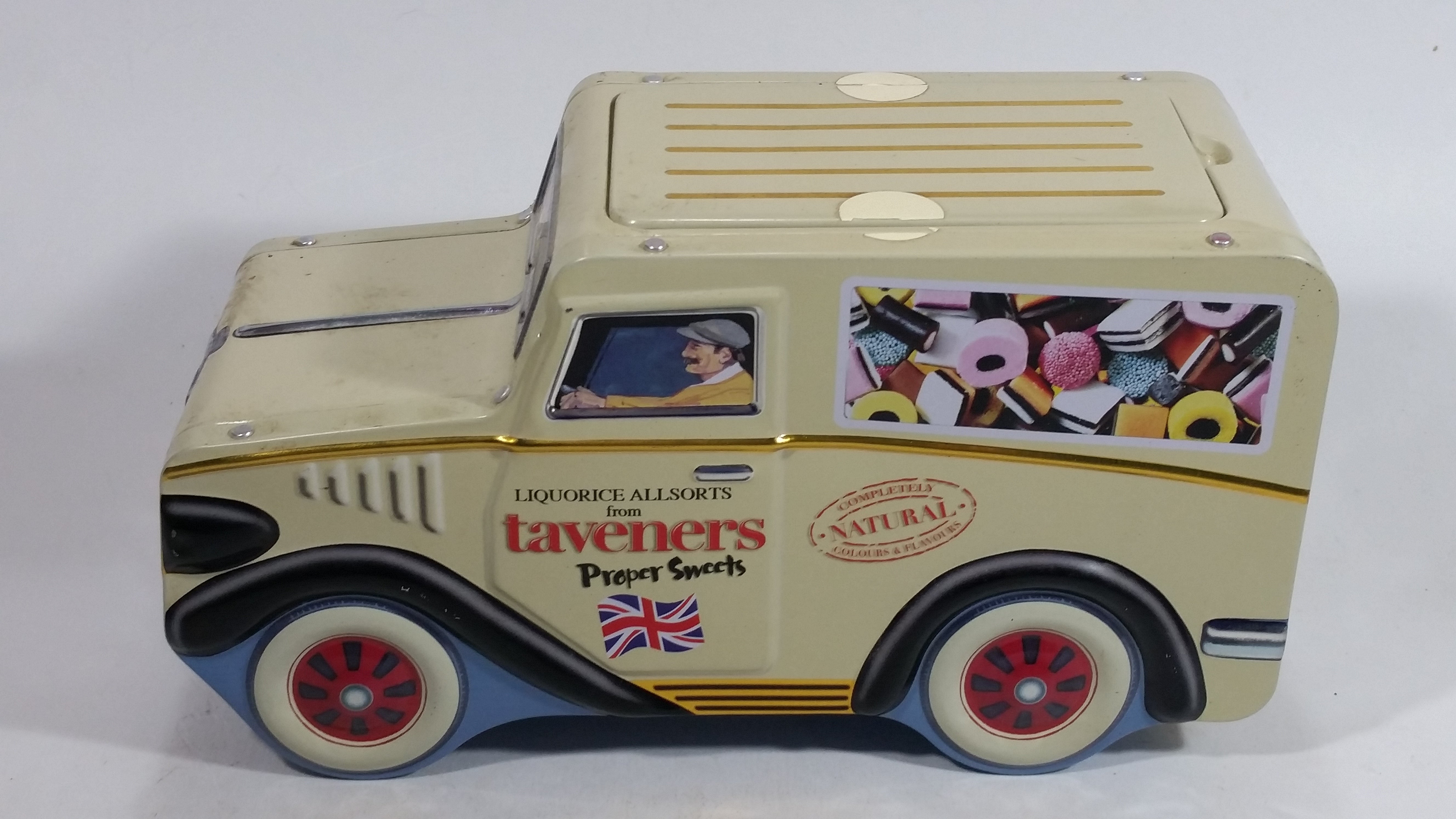Taveners Proper Sweets Liquorice All Sorts Delivery Truck Shaped Tin Metal Candy Container 13