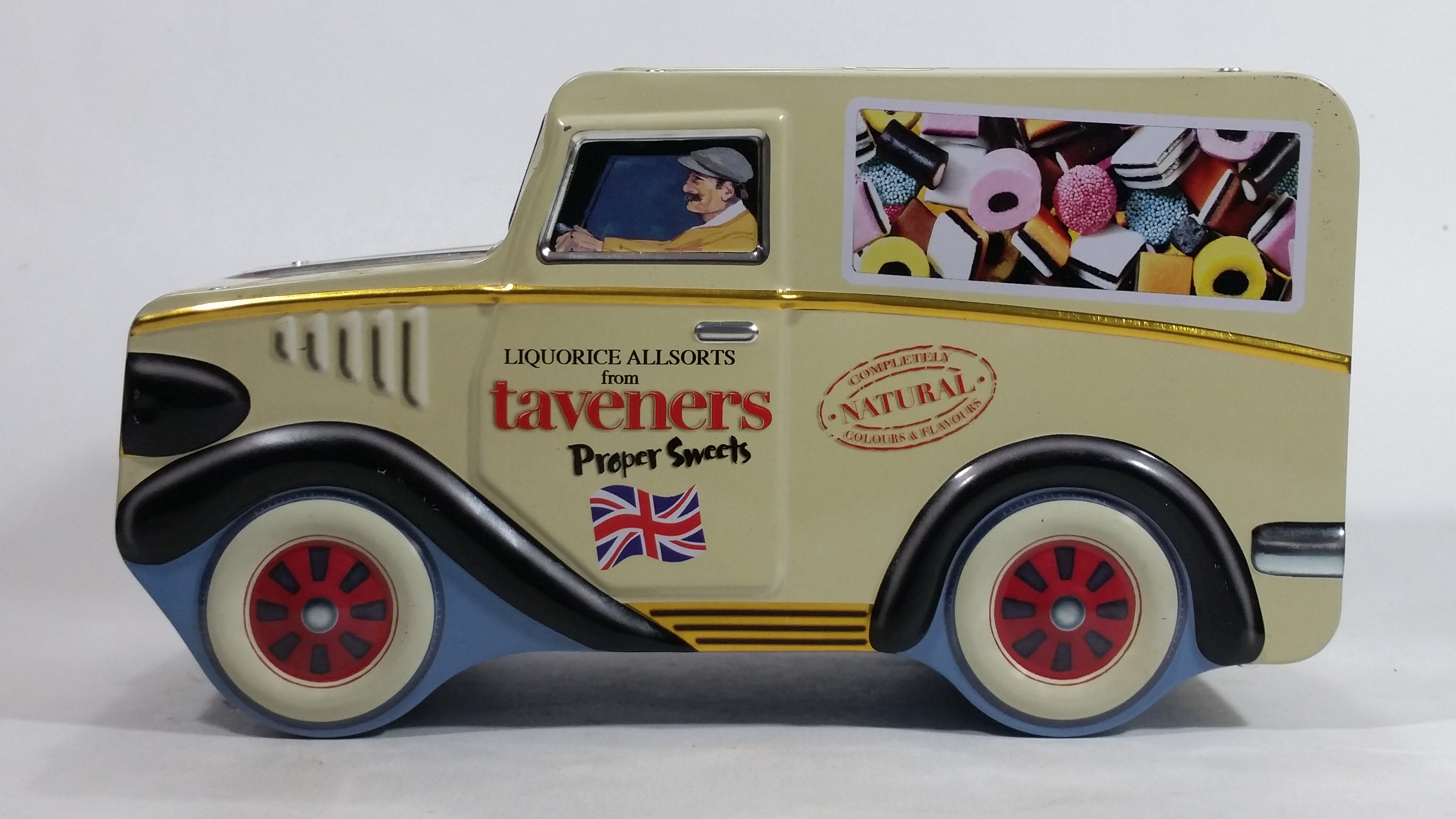 Taveners Proper Sweets Liquorice All Sorts Delivery Truck Shaped Tin Metal Candy Container 2