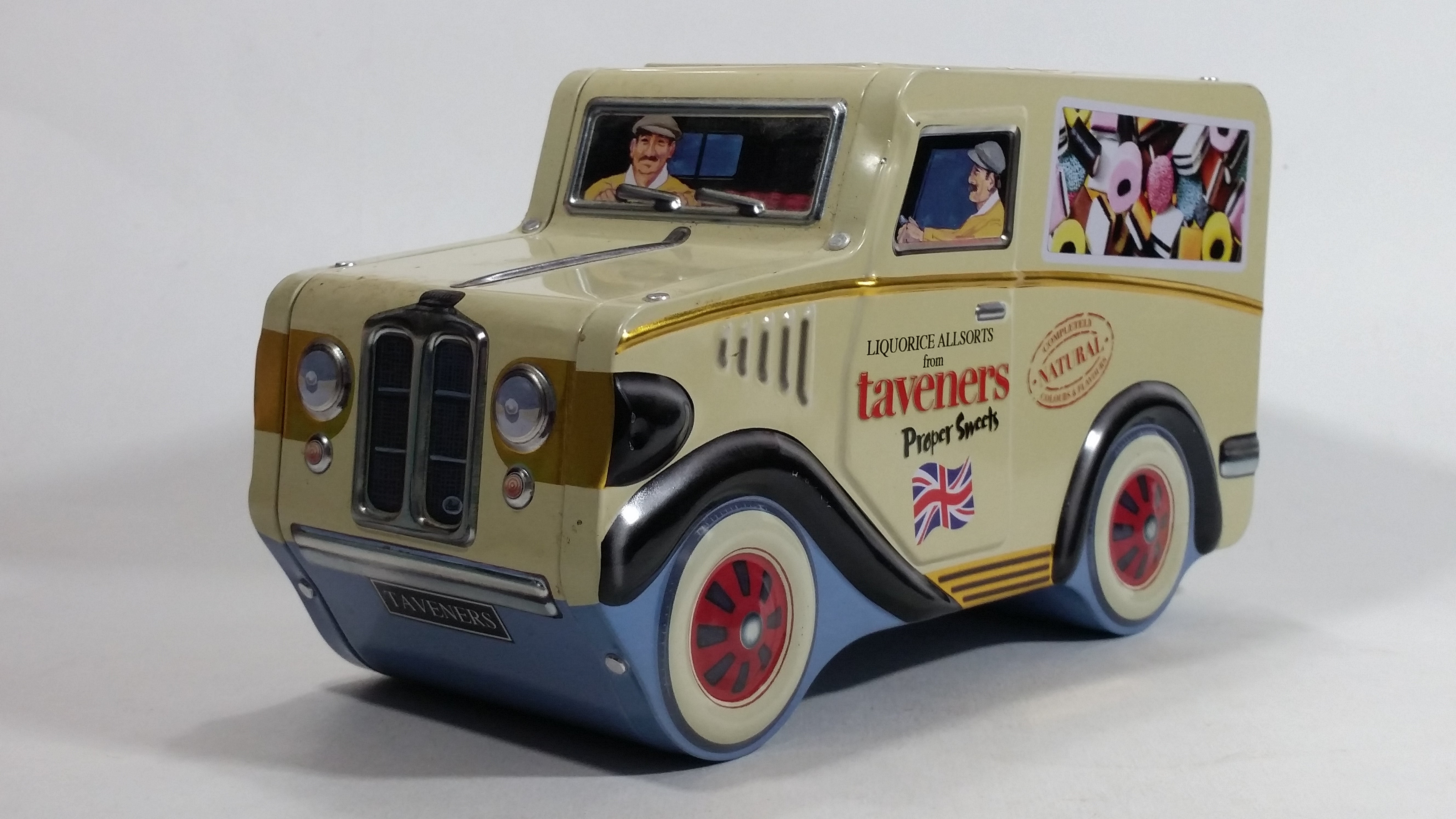 Taveners Proper Sweets Liquorice All Sorts Delivery Truck Shaped Tin Metal Candy Container 3