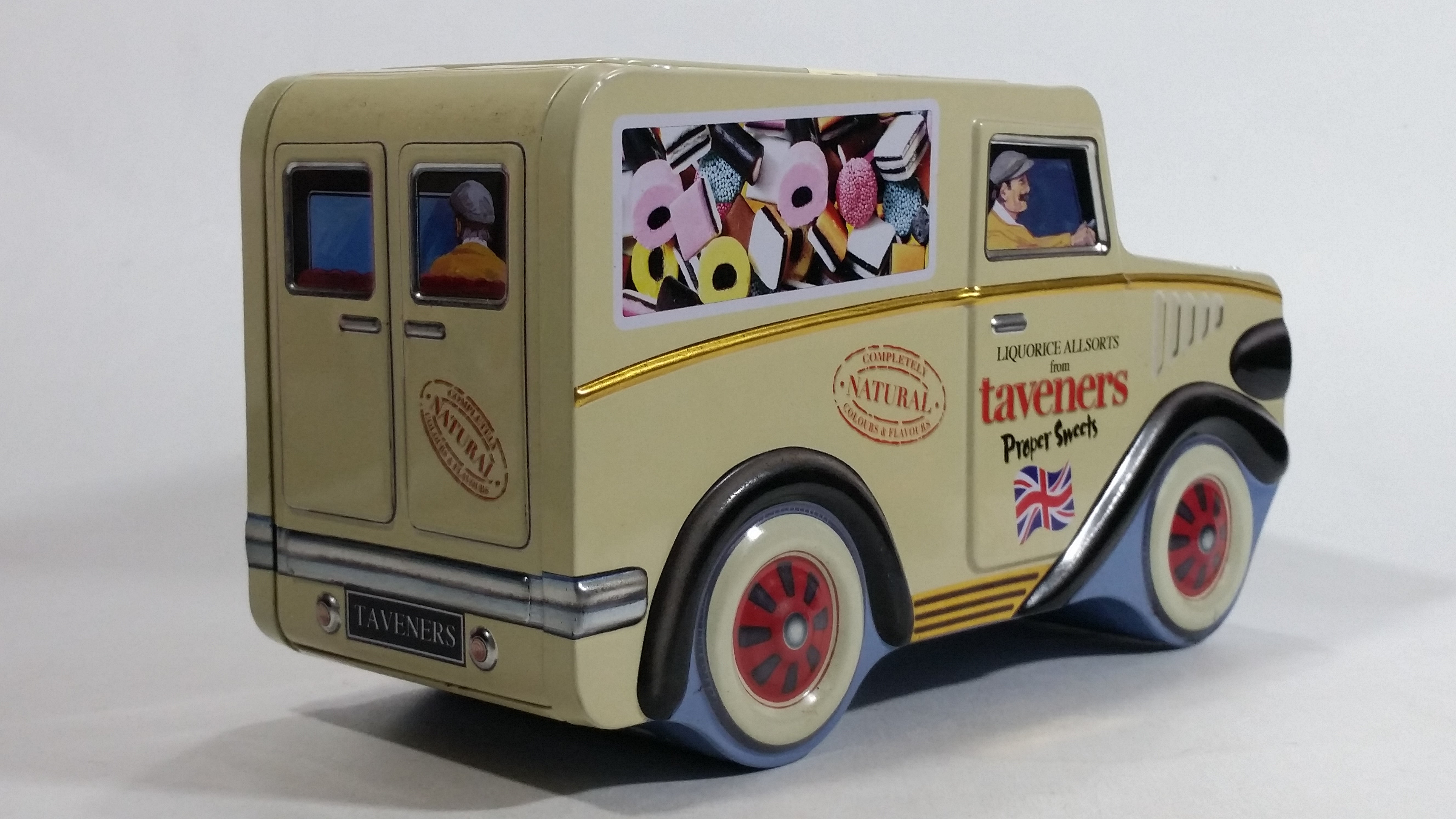 Taveners Proper Sweets Liquorice All Sorts Delivery Truck Shaped Tin Metal Candy Container 7