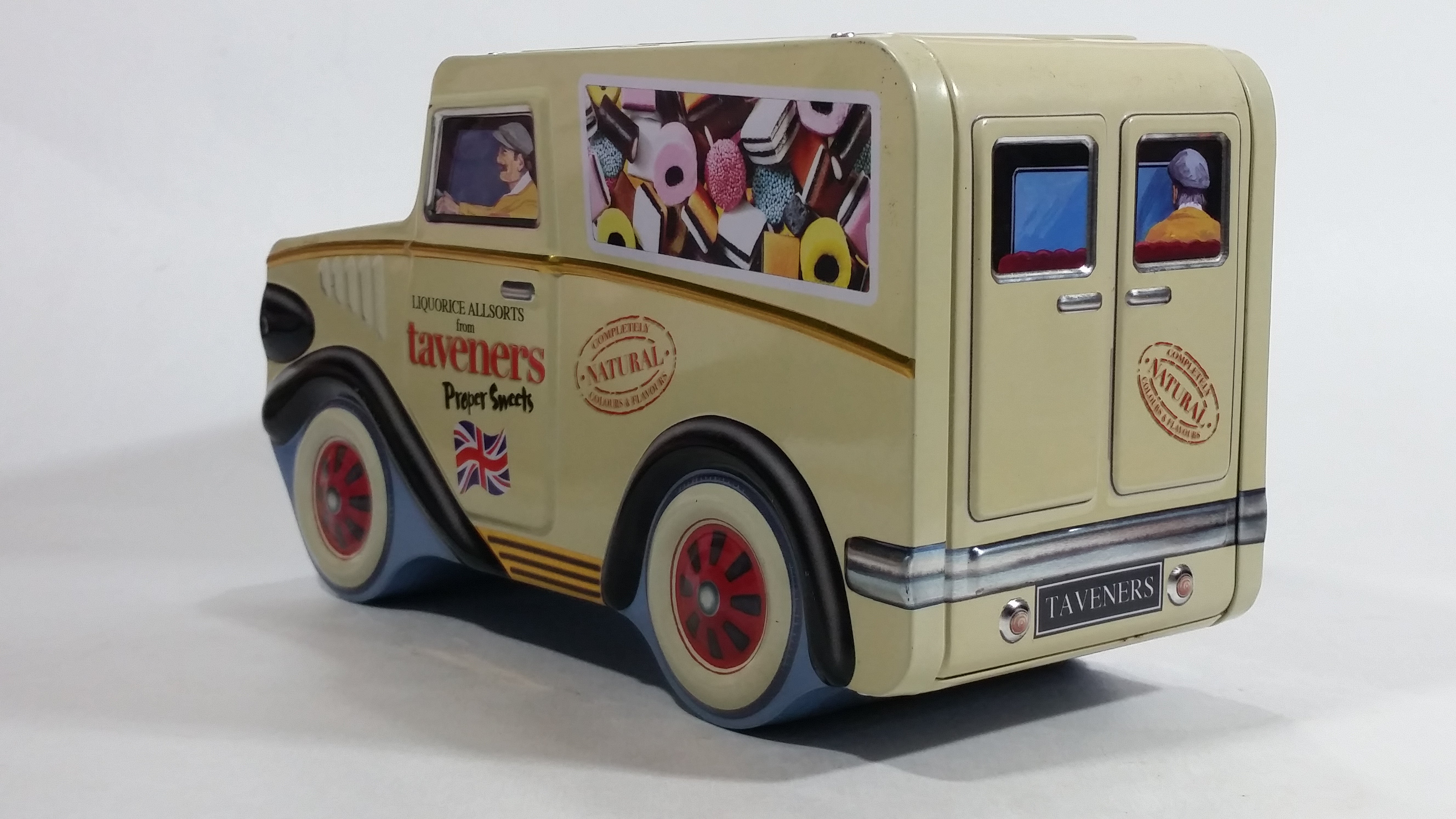 Taveners Proper Sweets Liquorice All Sorts Delivery Truck Shaped Tin Metal Candy Container 9