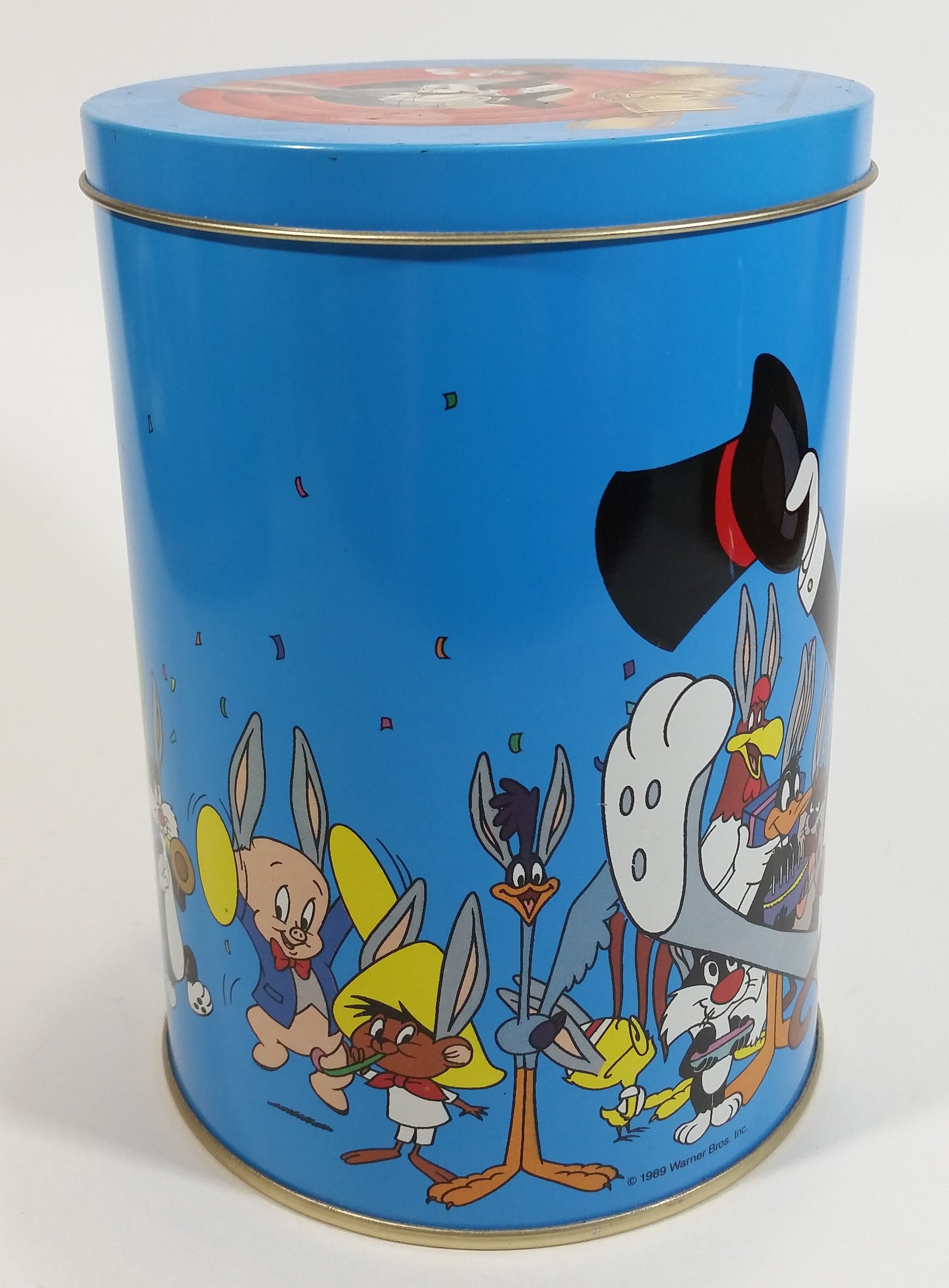 1989 Warner Bros Looney Tunes Happy Birthday Bugs Bunny 50th Anniversary Brach's Jelly Beans Tin Canister Cartoon Collectible 7