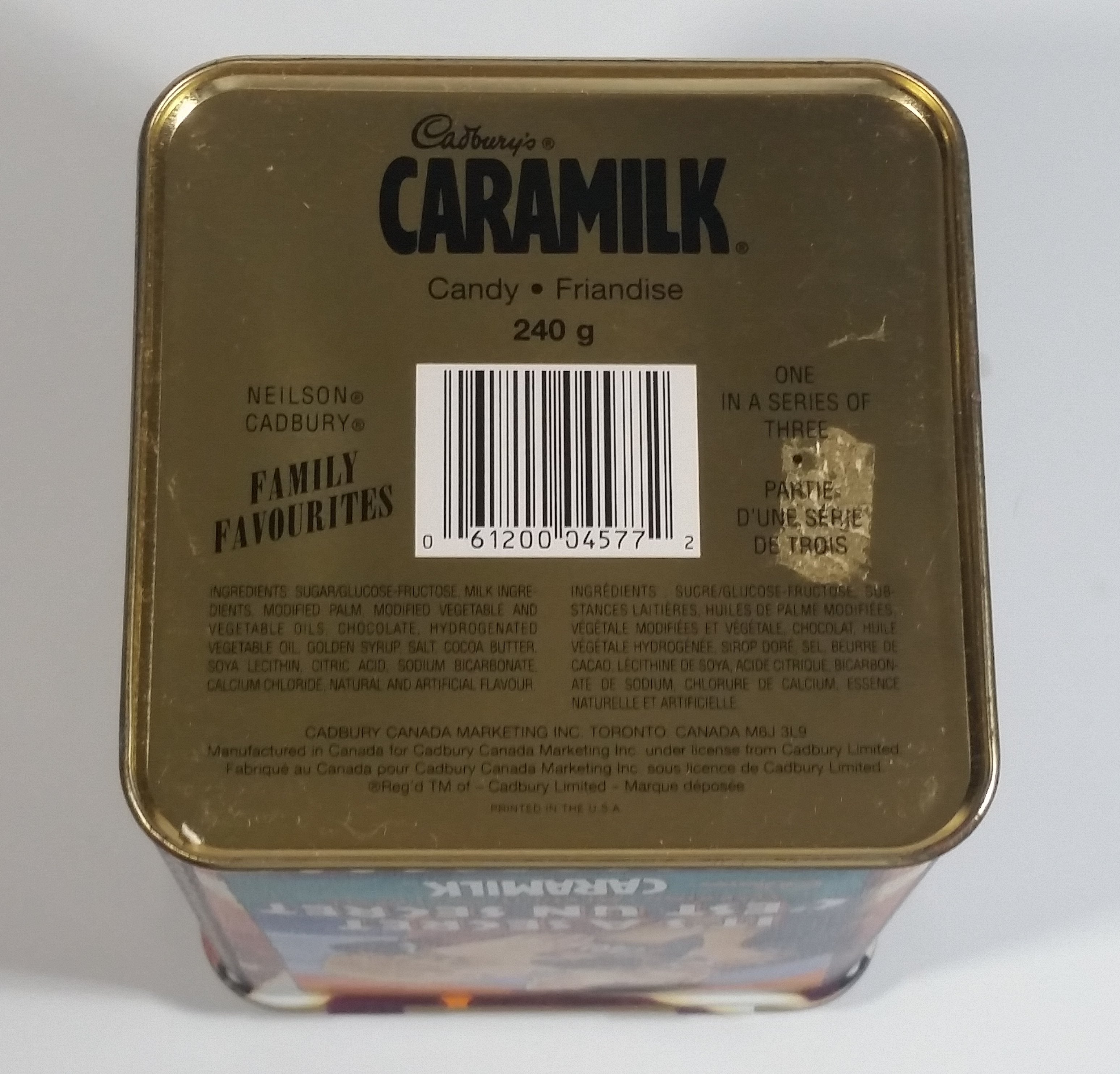 Cadbury's Caramilk at the Movies Chocolate Candy Bar Cinema Film Themed Tin Metal Hinged Container 1 of 3 in Series Snack Sweets Collectible 12