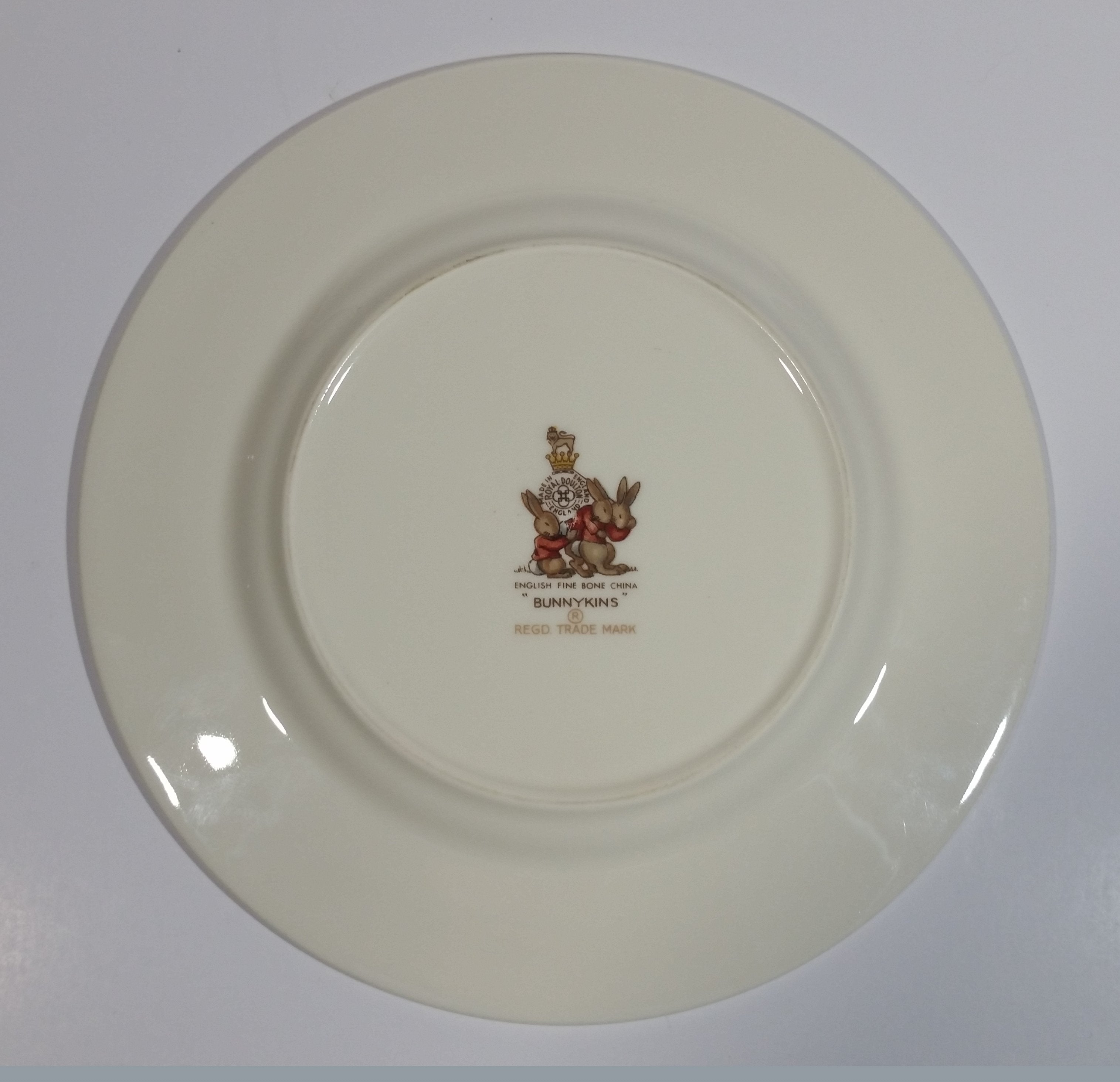 Vintage Royal Doulton Bunnykins "Tickets" Queue Office 6 1/2" English Fine Bone China Plate 4